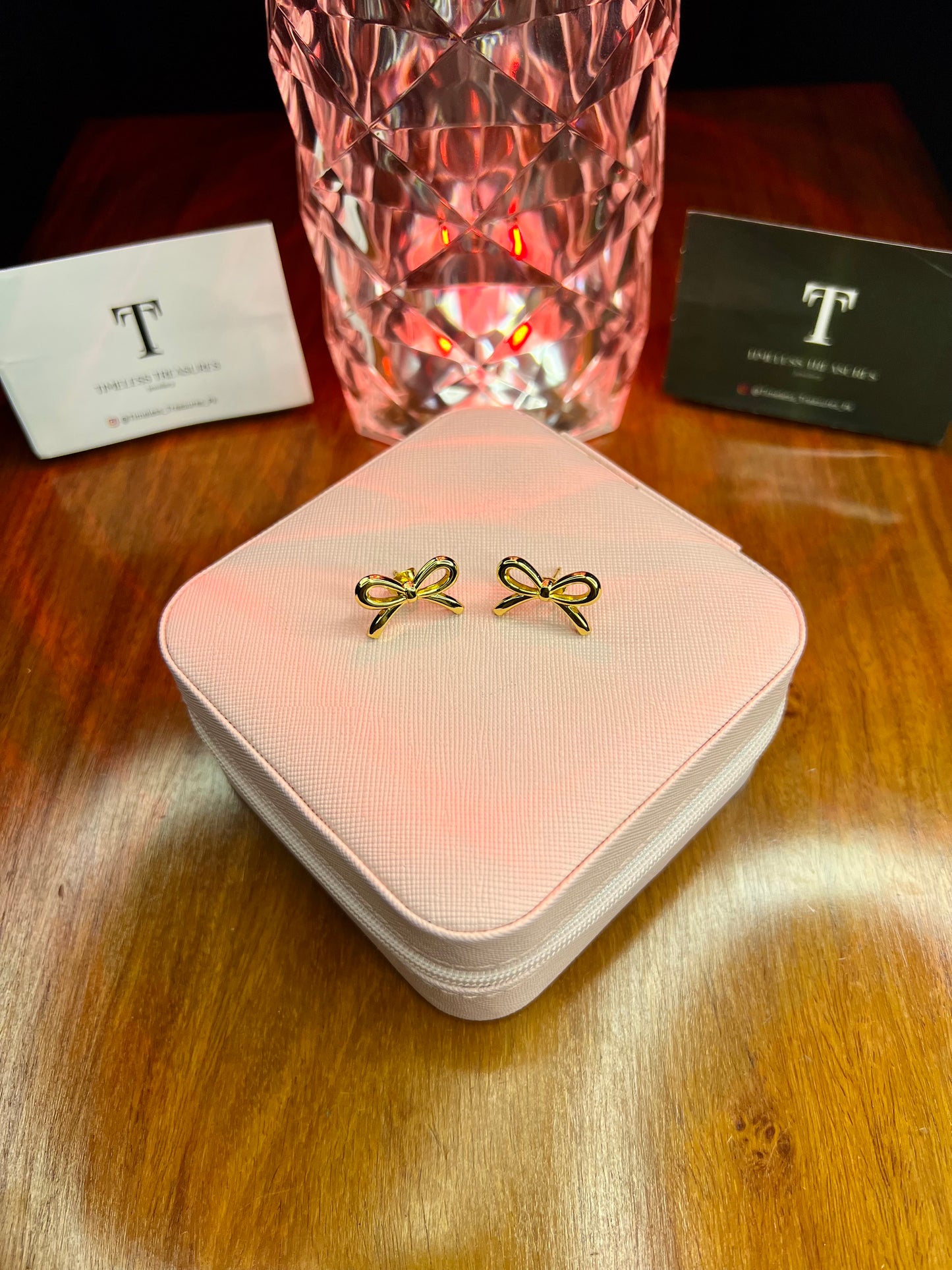 Premium Quality Stainless Steel 18k Bow Earrings