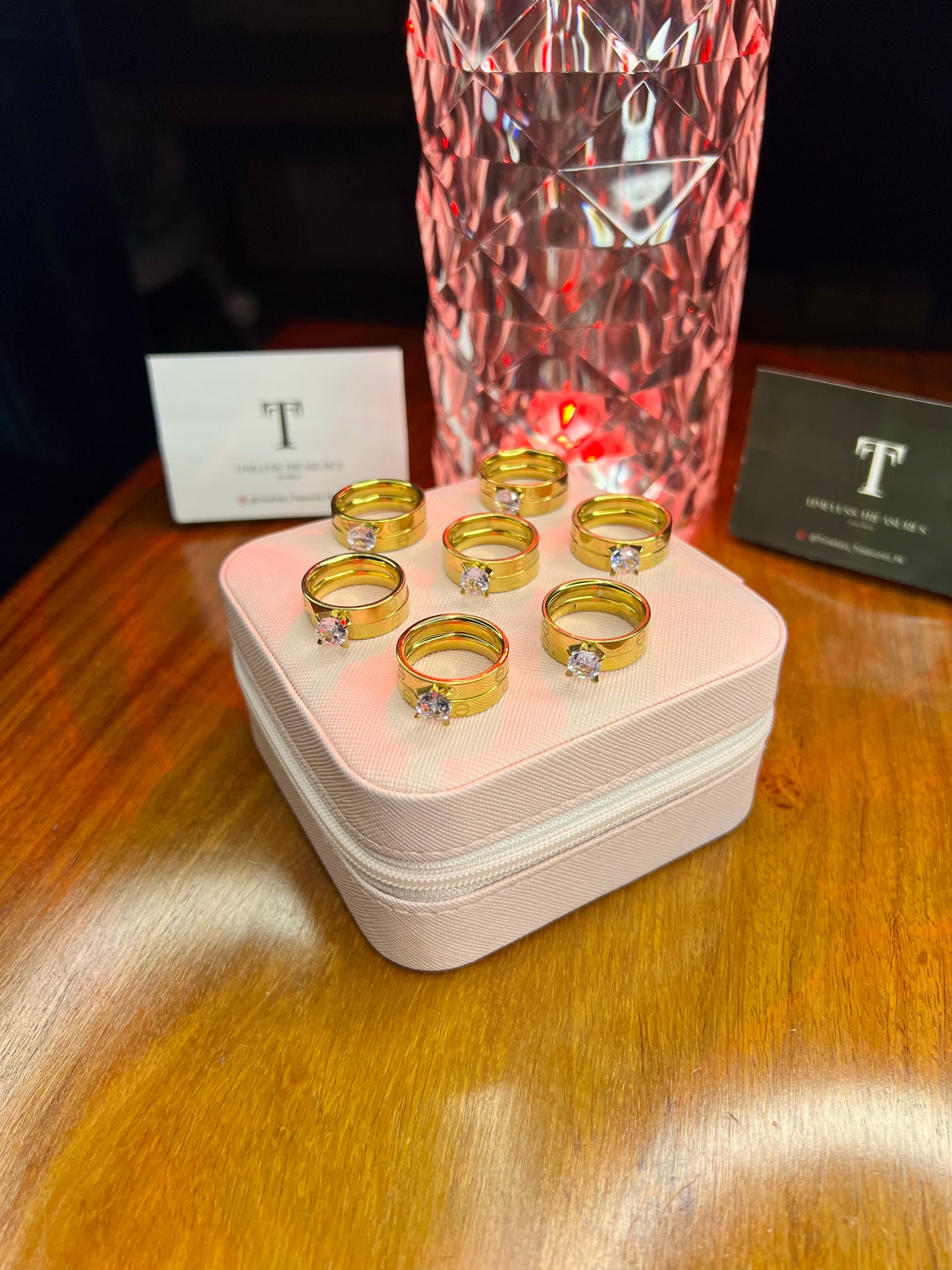 Premium Quality Stainless Steel 18k Cartier Stone Stack Ring