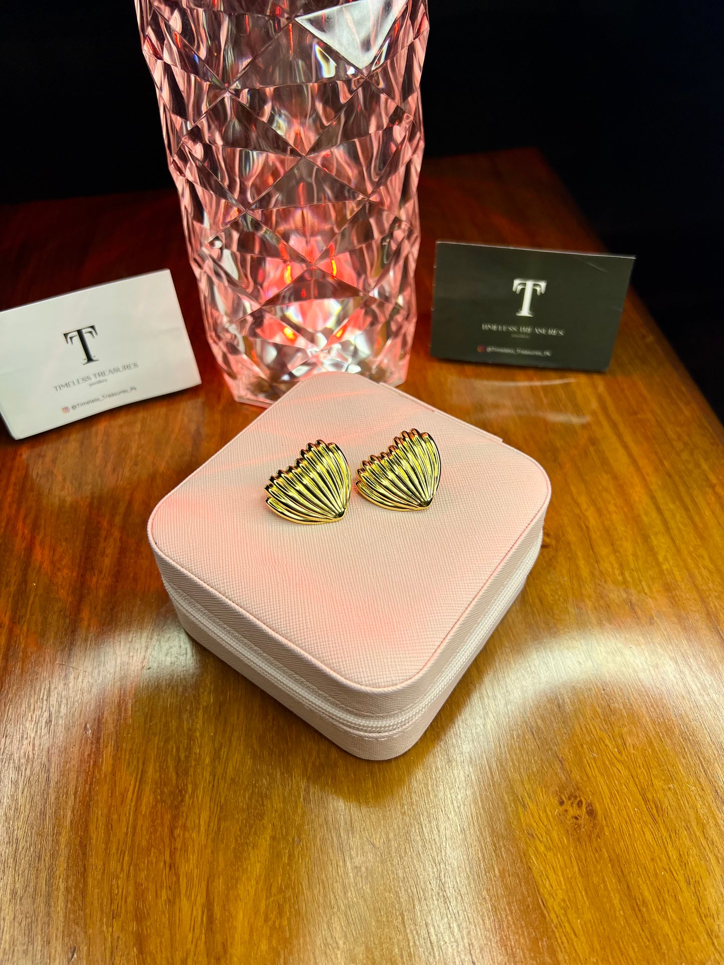 Premium Quality Stainless Steel 18k Lining Heart EarStuds