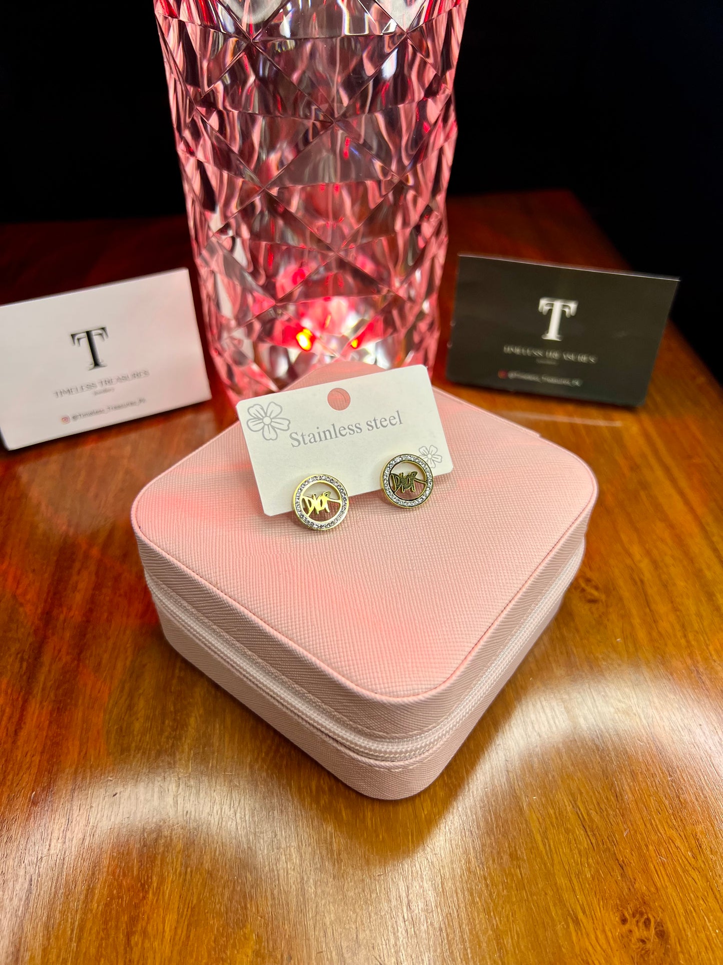 Premium Quality Stainless Steel 18k Branded EarStuds