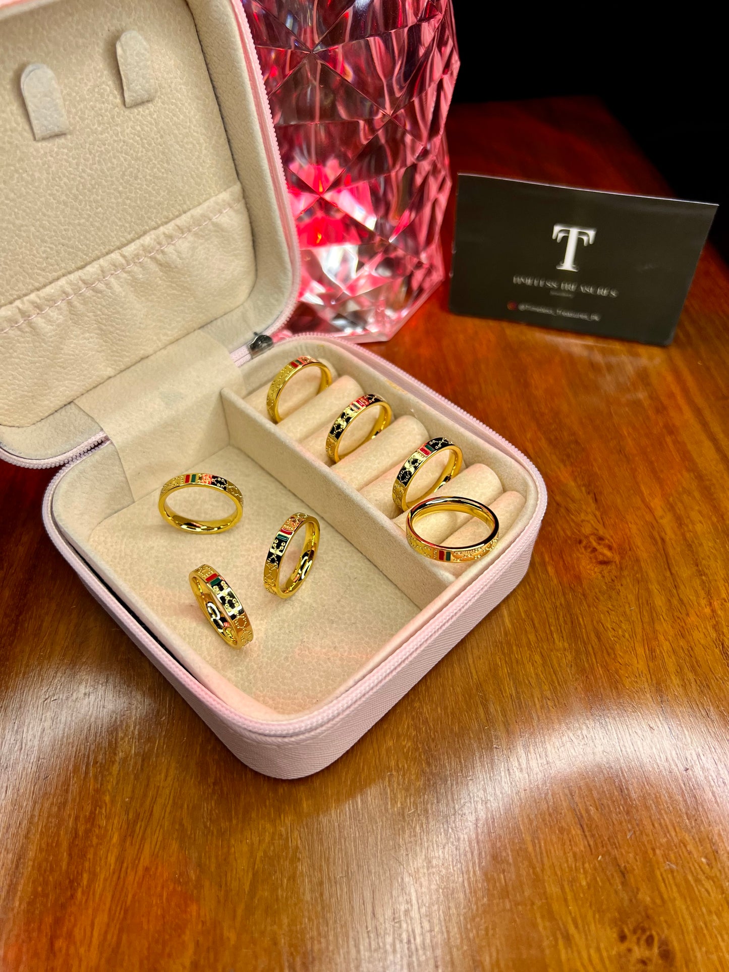 Premium Quality Stainless Steel 18k Gucci Gold Ring