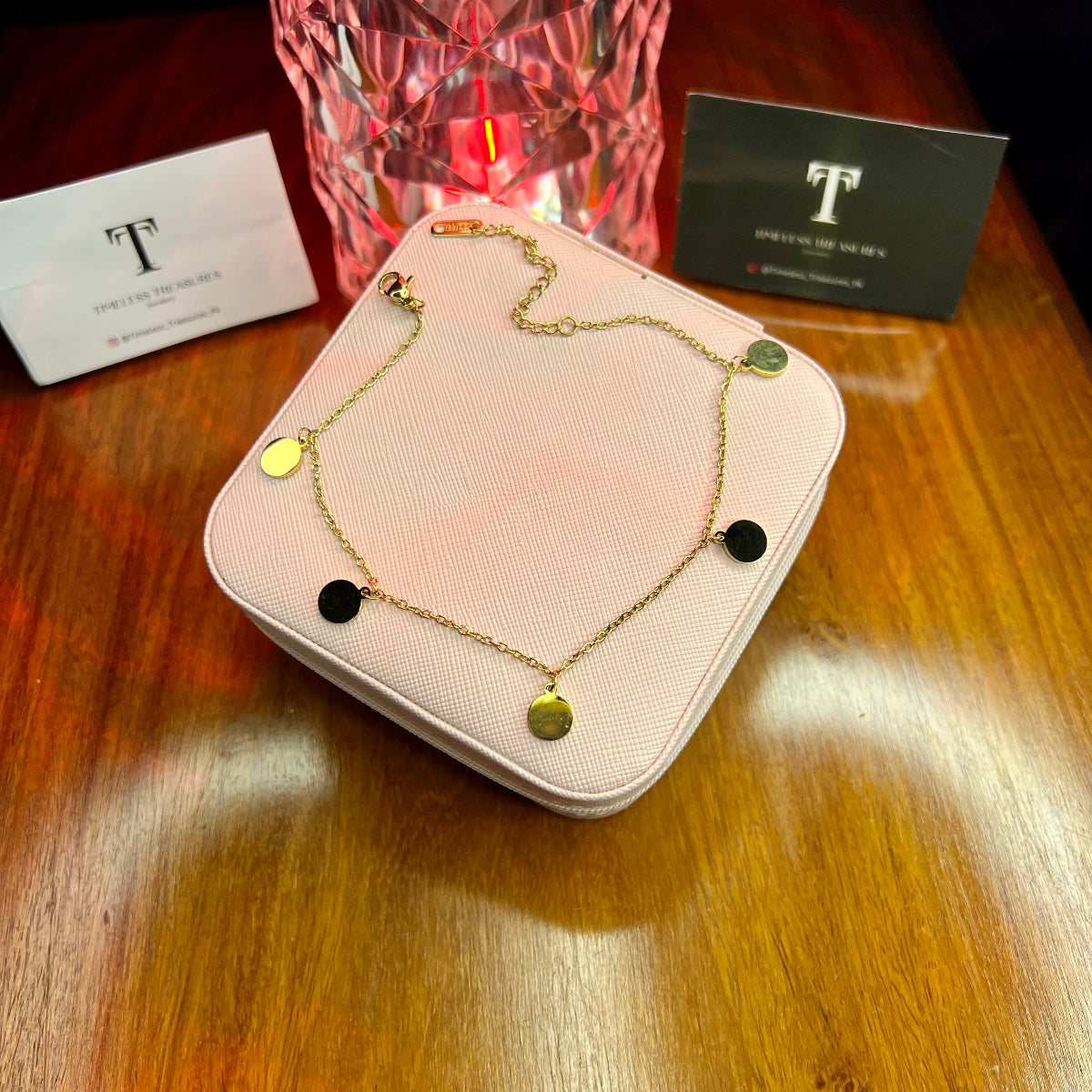 Premium Quality Stainless Steel 18k Gold 5 Motifs Anklet