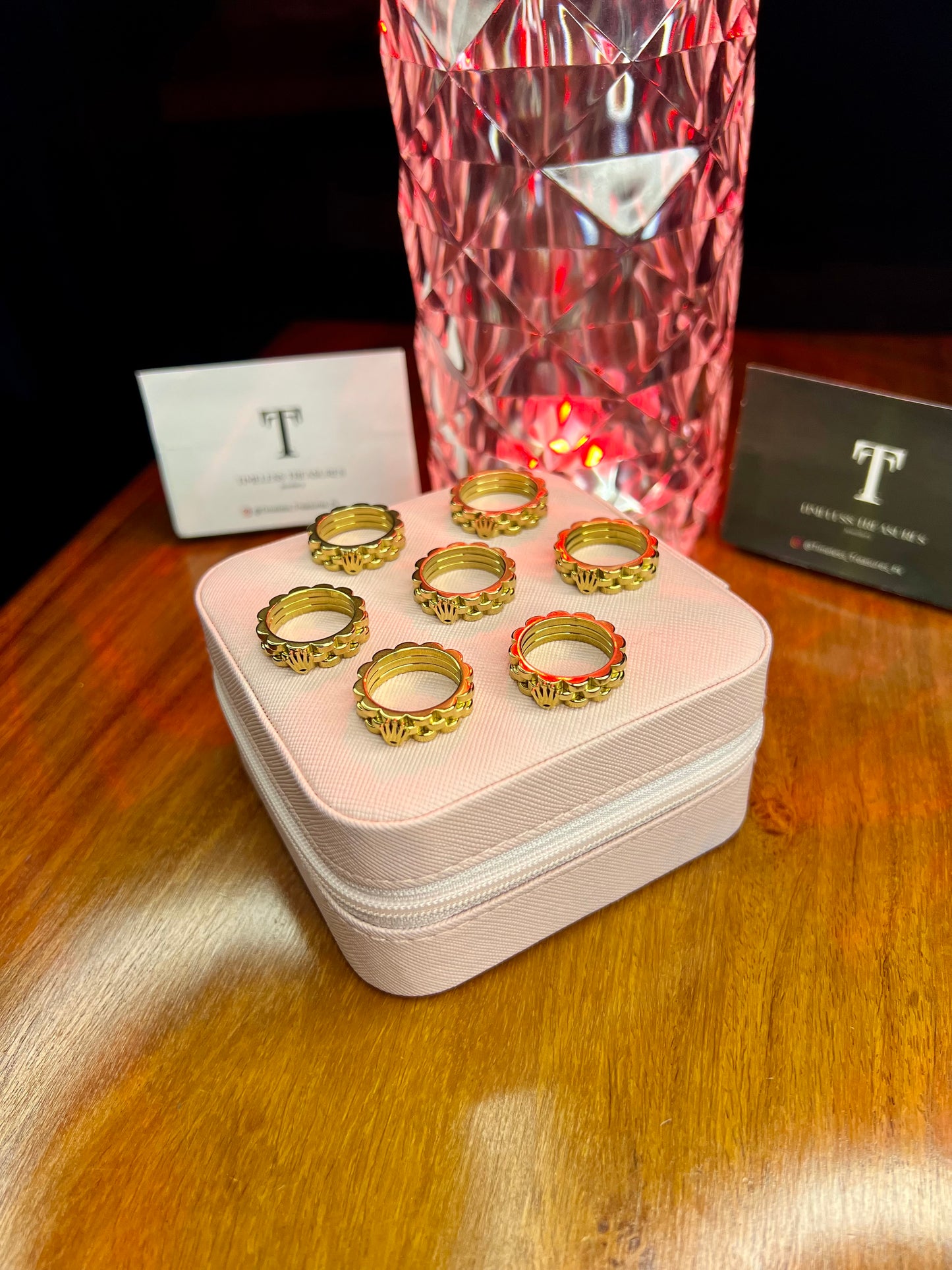 Premium Quality Stainless Steel 18k Rolex Ring