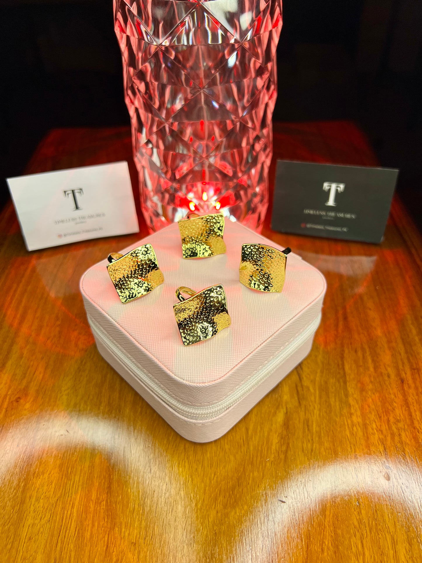 Premium Quality Stainless Steel 18k Golden Mirage Ring