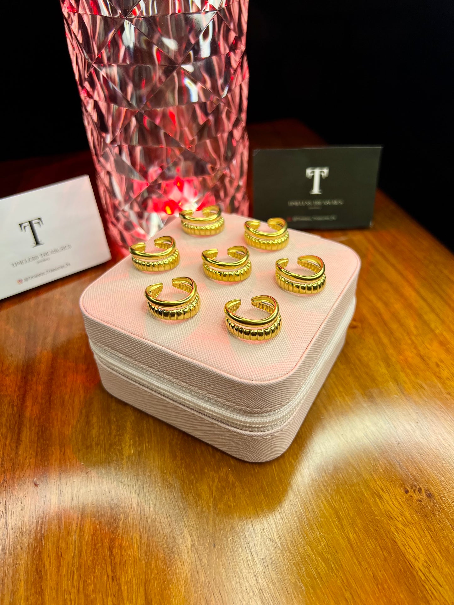 Premium Quality Stainless Steel 18k Luxury Adjustable Ring