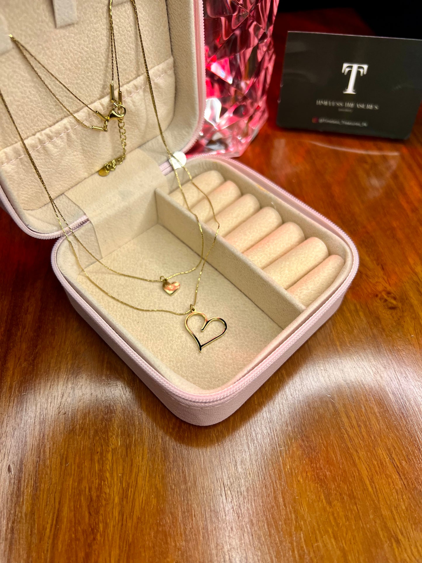 Premium Quality Stainless Steel 18k Double Layered Heart Necklace