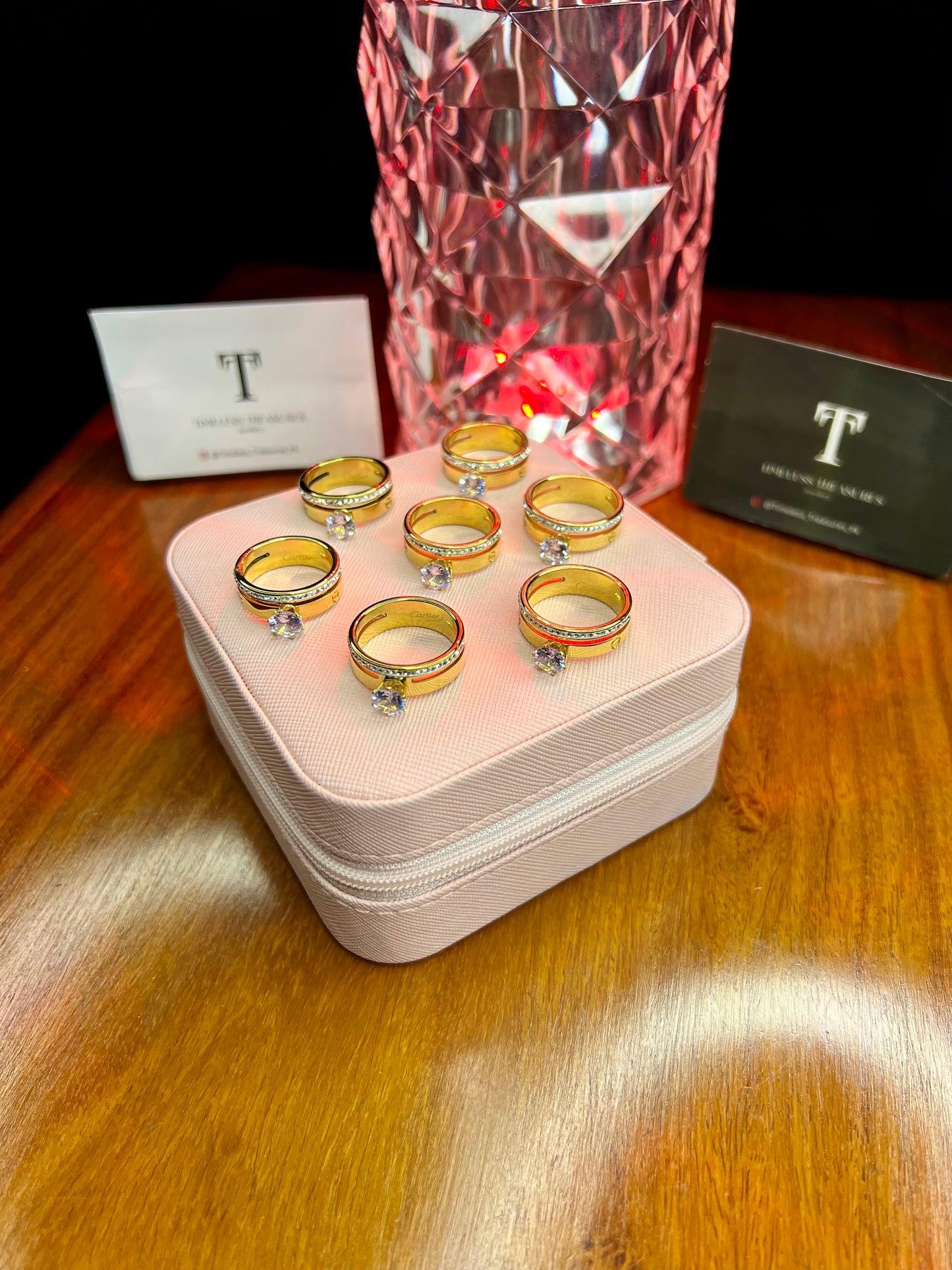 Premium Quality Stainless Steel 18k Stone Cartier Ring