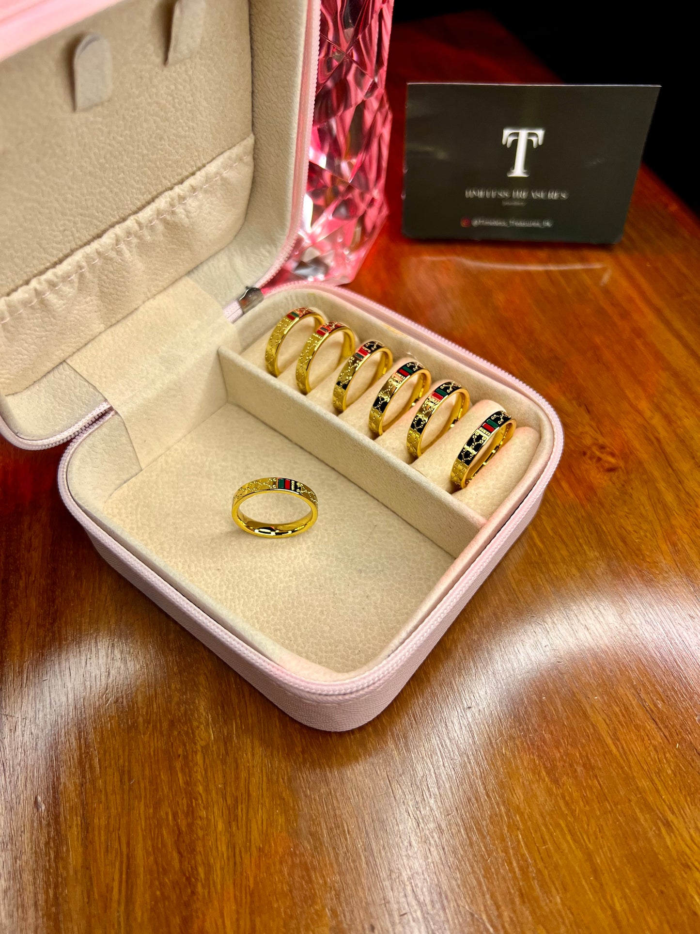Premium Quality Stainless Steel 18k Gucci Gold Ring