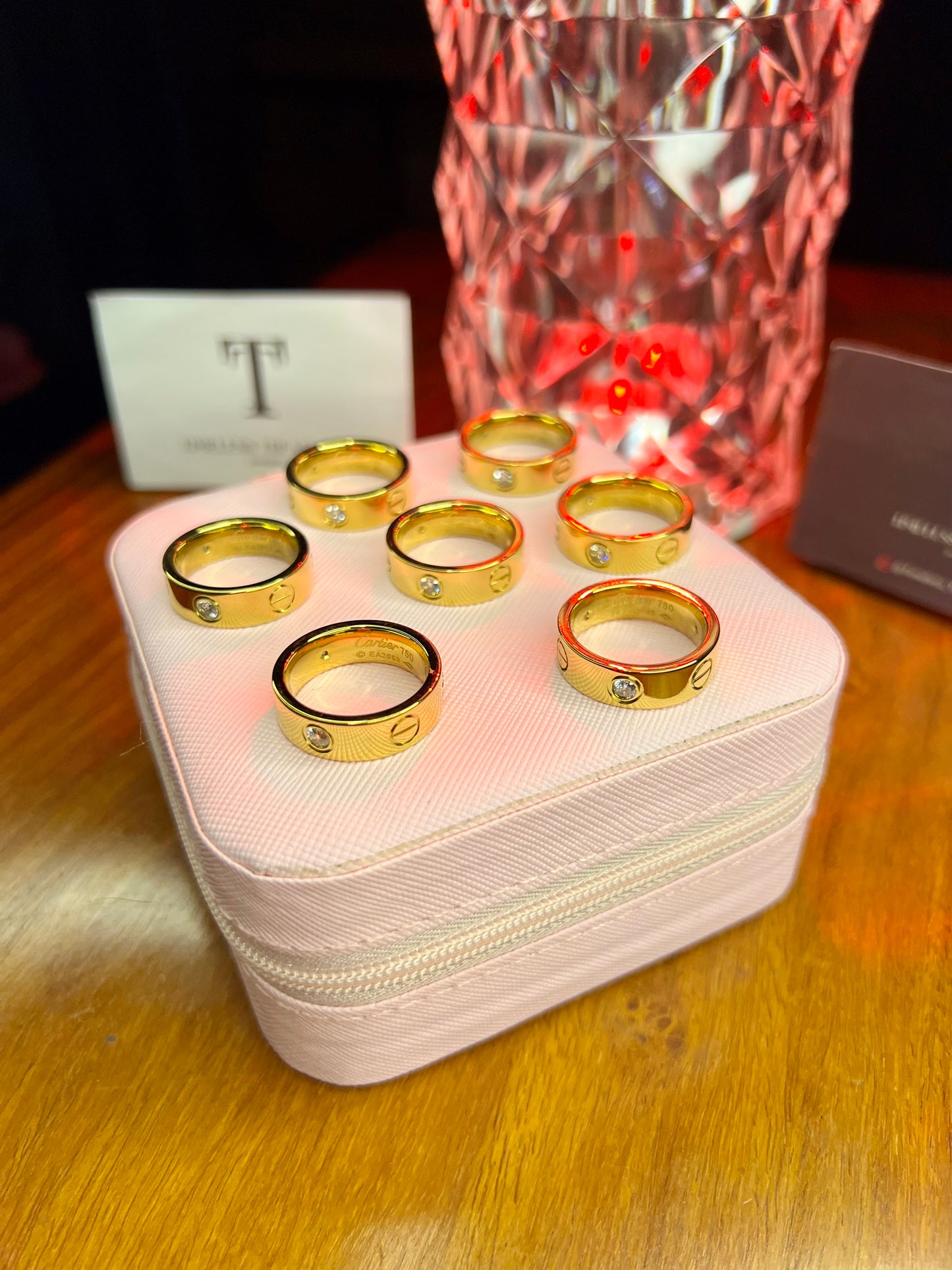 Premium Quality Stainless Steel 18k Cartier Stone Ring
