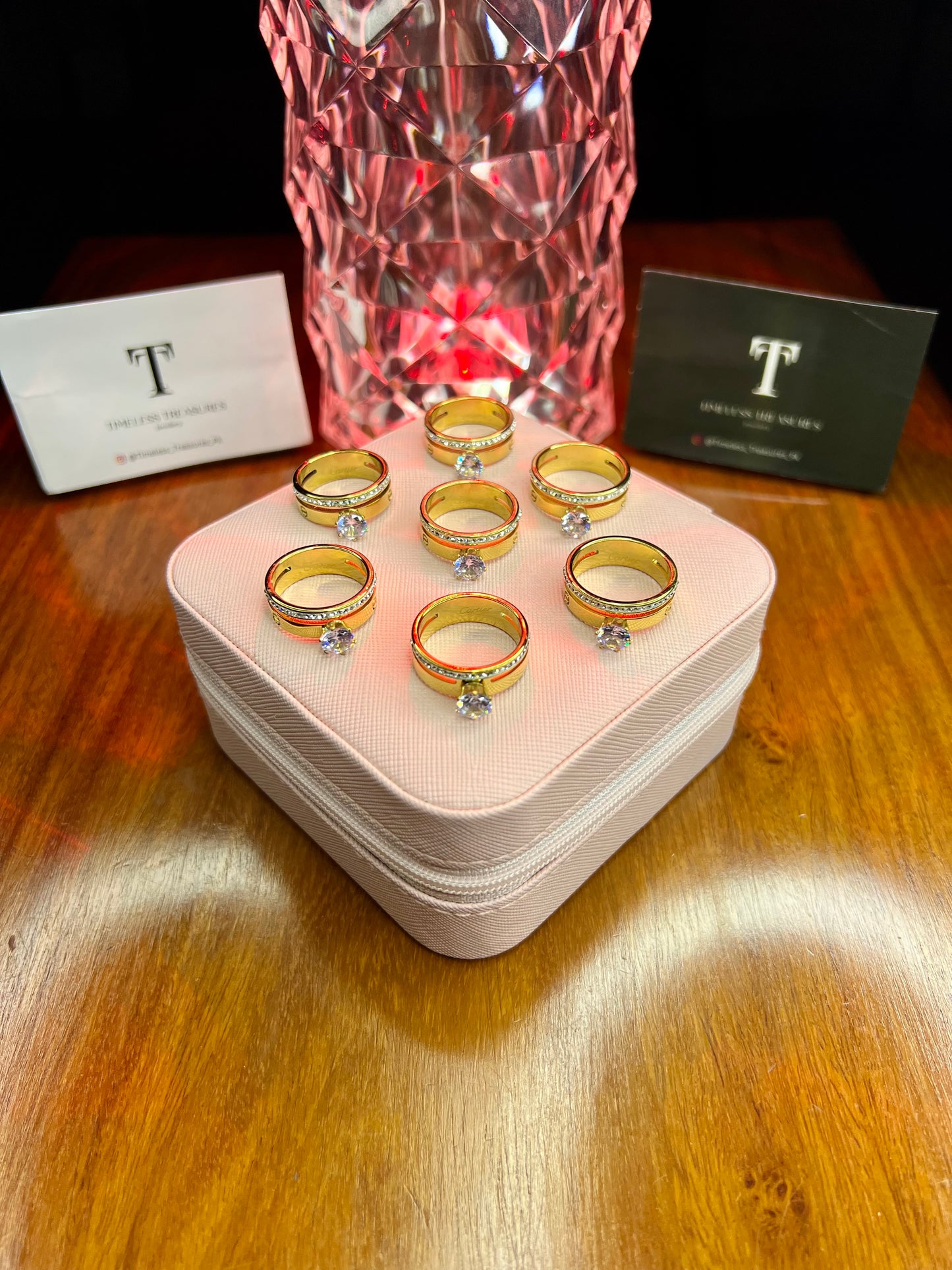 Premium Quality Stainless Steel 18k Stone Cartier Ring