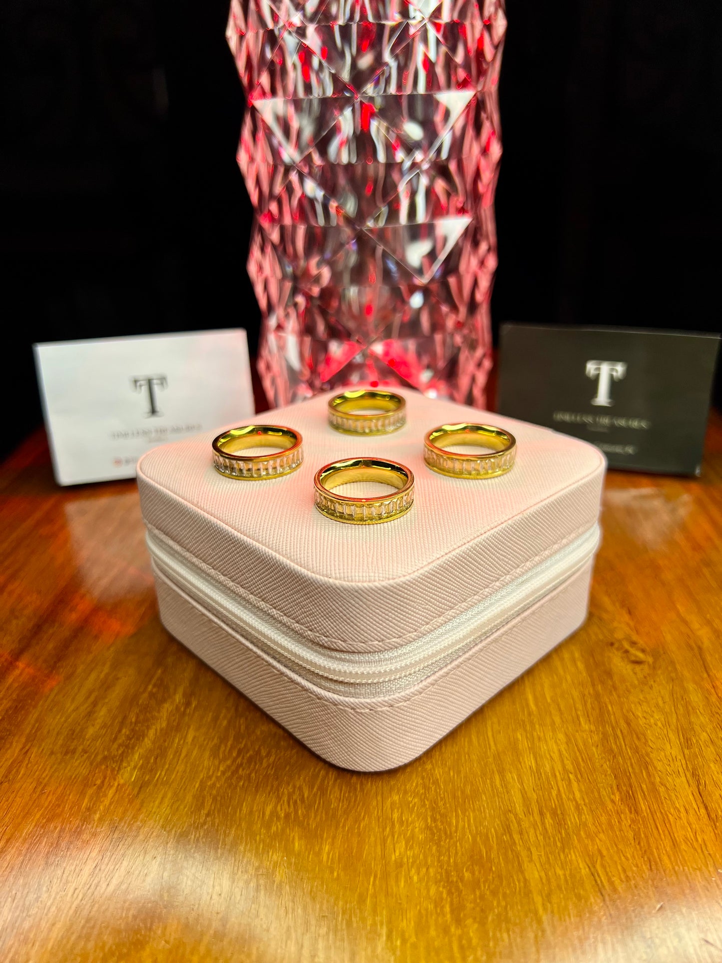 Premium Quality Stainless Steel 18k Luxury Stone Ring