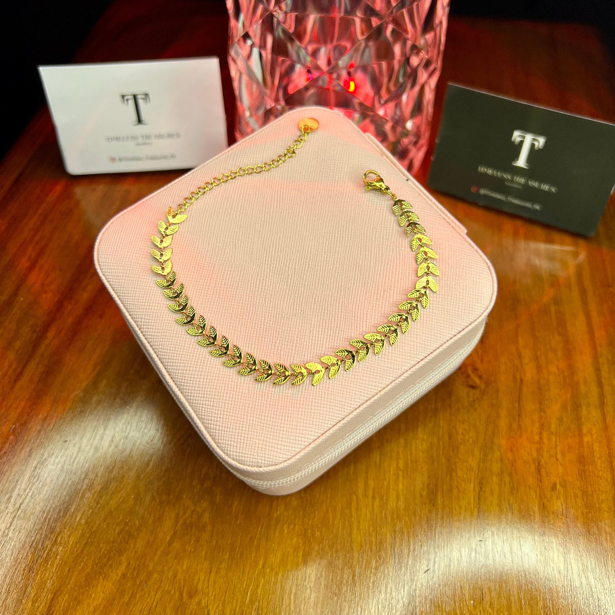 Premium Quality Stainless Steel 18k Anklet + Bracelet