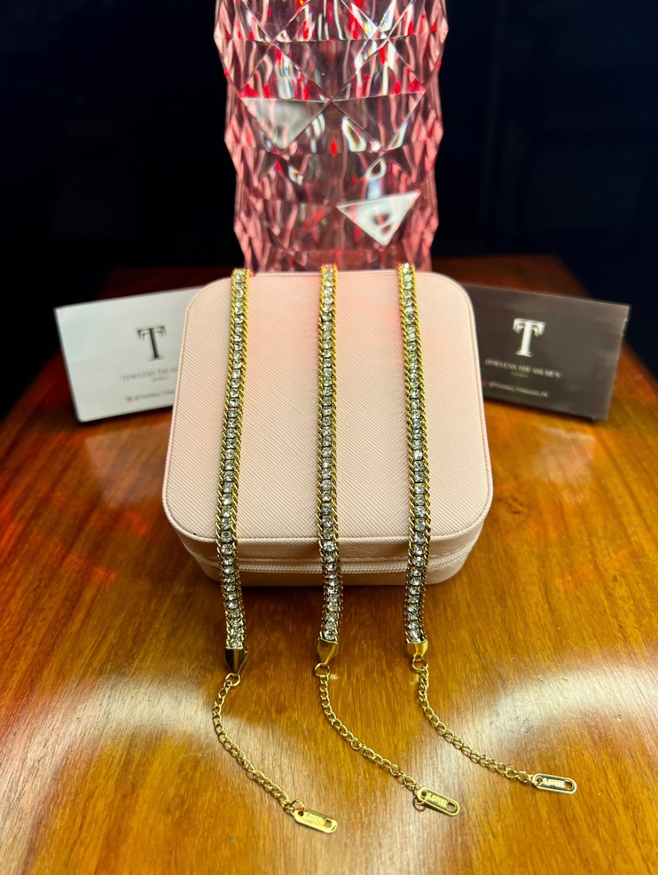 Premium Quality Stainless Steel 18k Stone Braided Bracelet