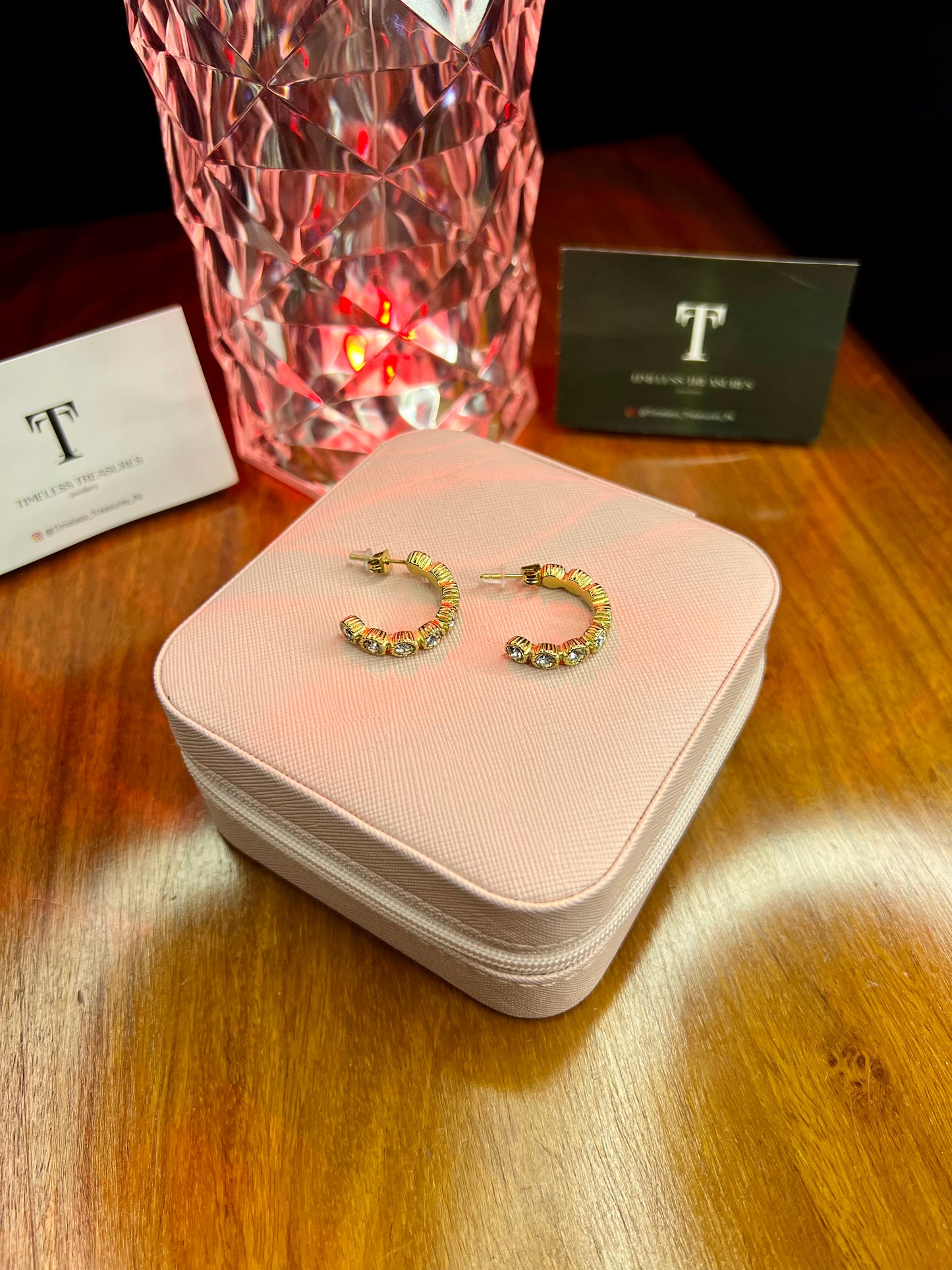 Premium Quality Stainless Steel 18k Zircon Earrings
