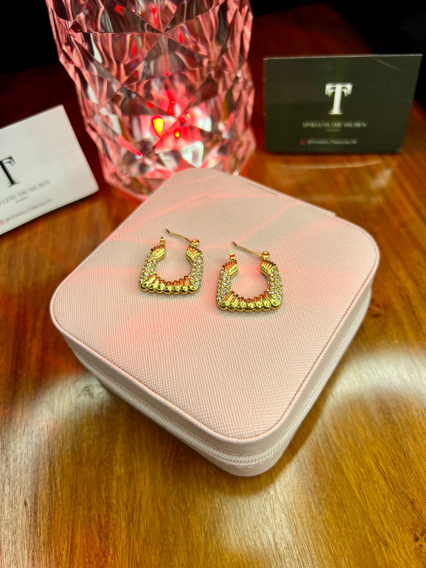 Premium Quality Stainless Steel 18k Luxury Stone Zircon Earrings