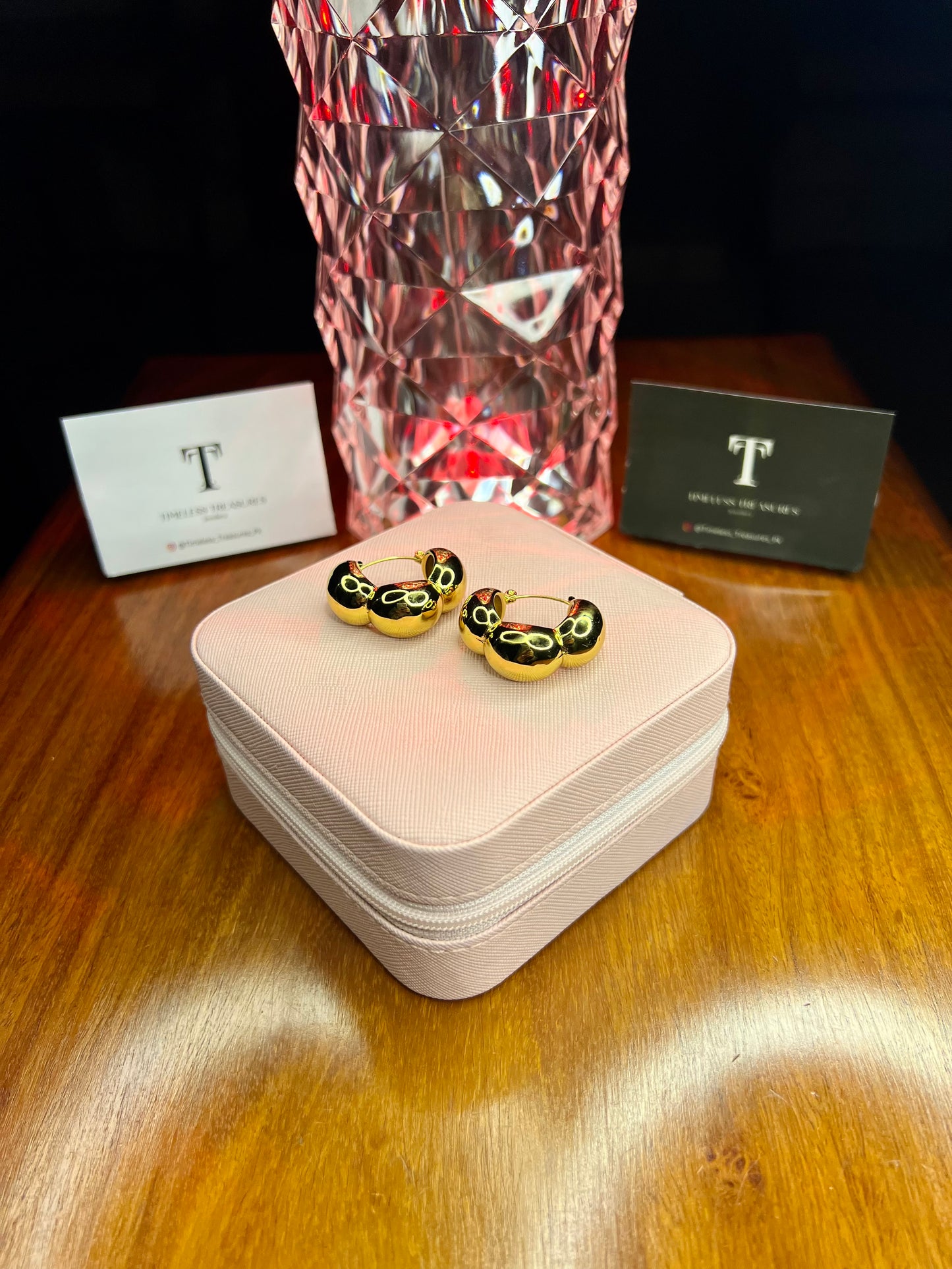 Premium Quality Stainless Steel 18k Hemis Earrings