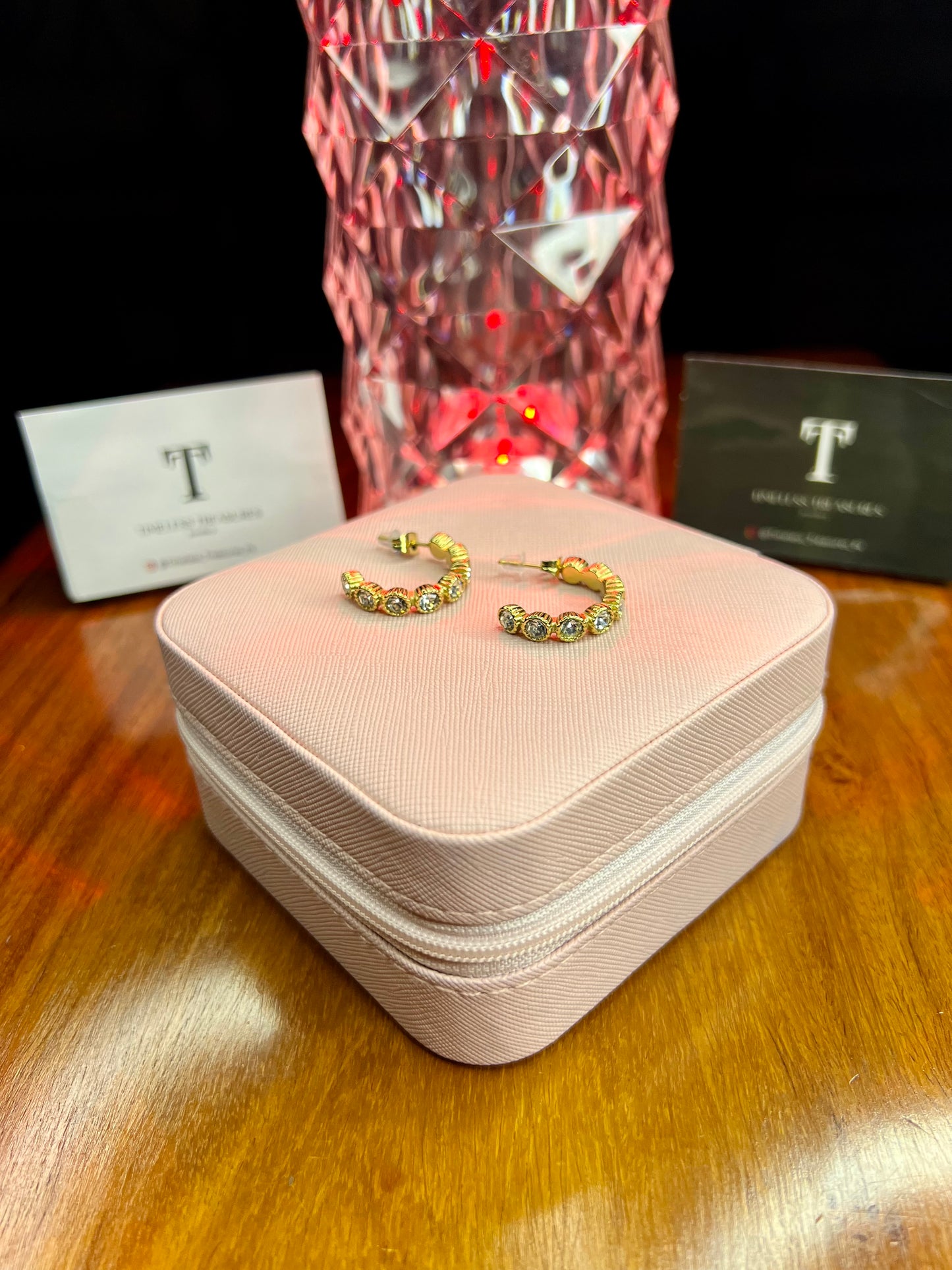 Premium Quality Stainless Steel 18k Zircon Earrings