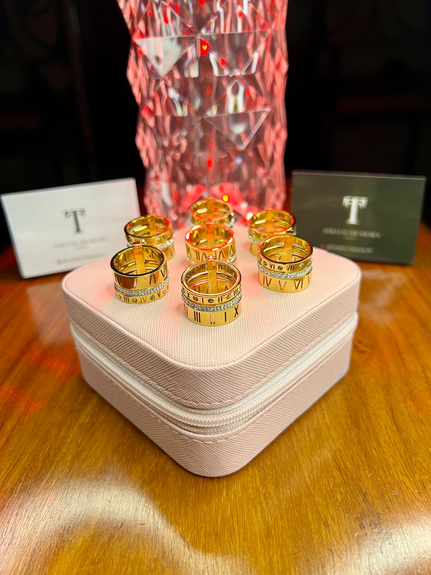 Premium Quality Stainless Steel 18k Triple Layer Roman Ring