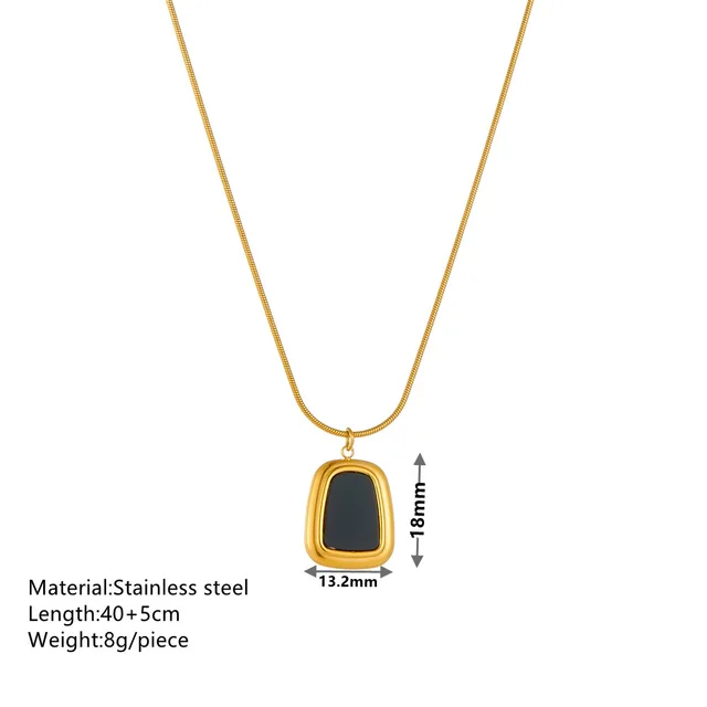 Premium Quality Stainless Steel 18k Black n Gold Fine Chain Necklace