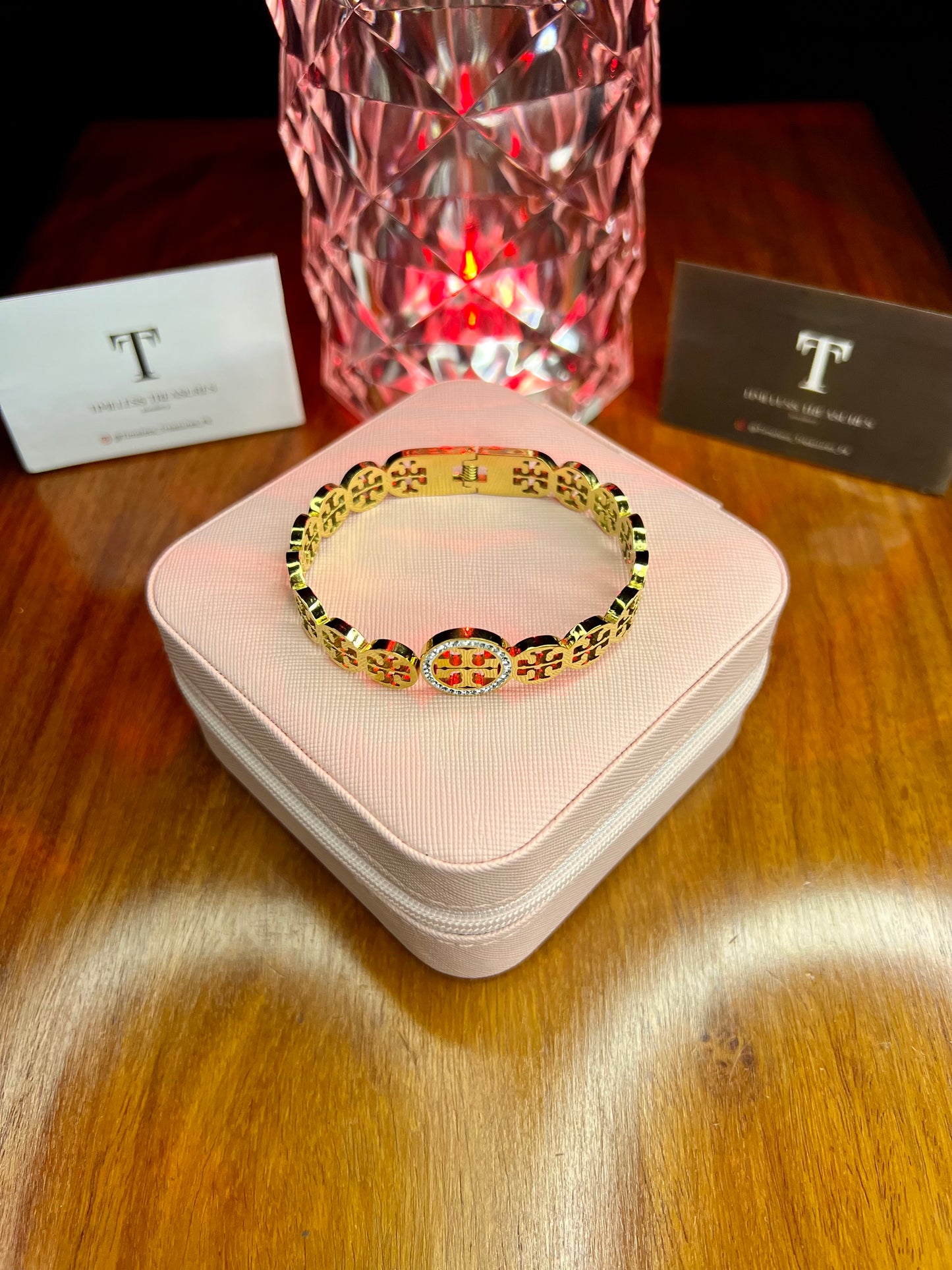 Premium Quality Stainless Steel 18k Tory Heavy Allover Luxury Handcuff