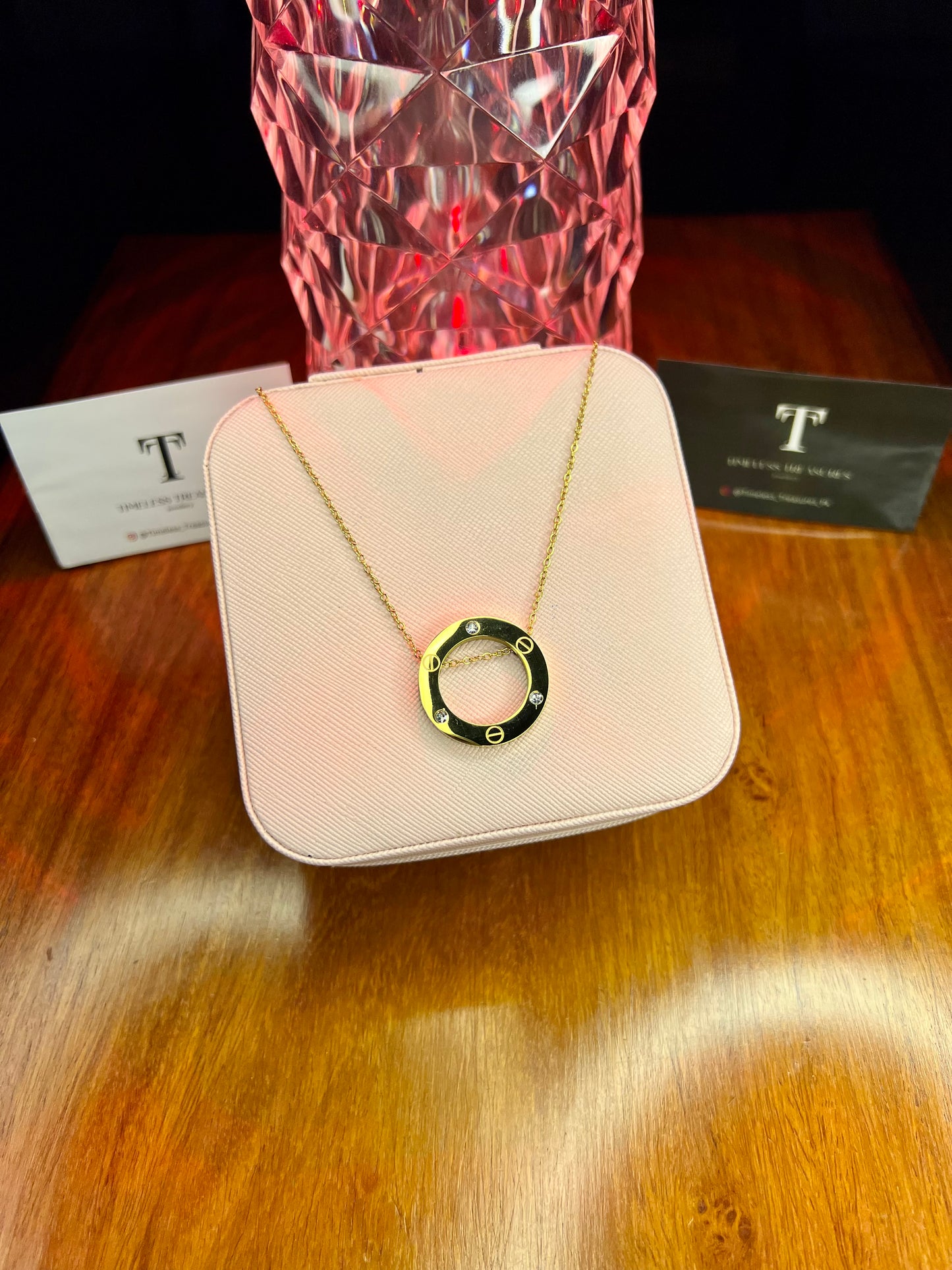 Premium Quality Stainless Steel 18k Cartier Gold Necklace