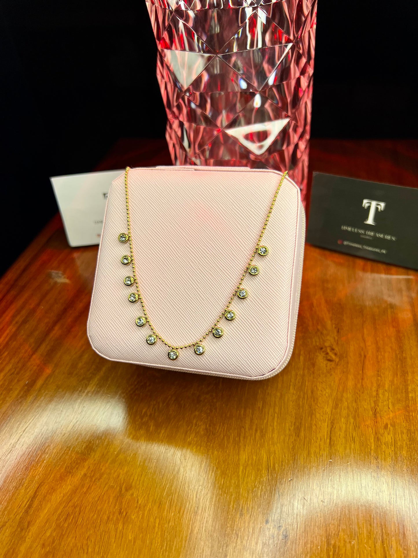 Premium Quality Stainless Steel 18k MoonStone Necklace