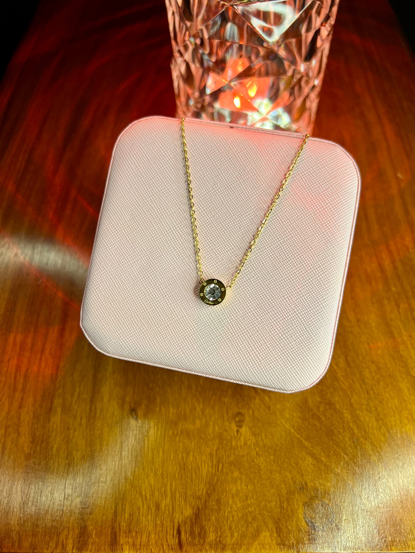 Premium Quality Stainless Steel 18k Cartier Stone Necklace