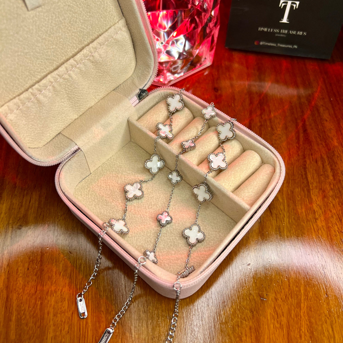 Premium Quality Stainless Steel 18k Cloud Clover Luxury Bracelet