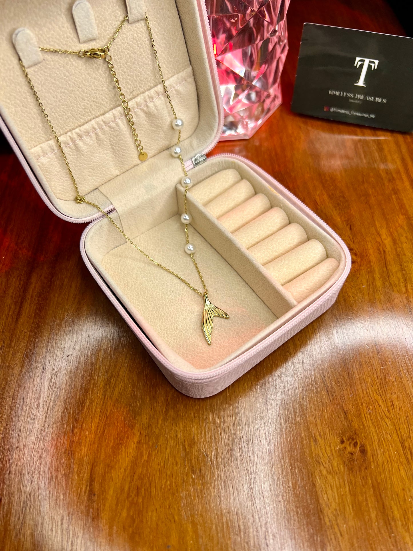 Premium Quality Stainless Steel 18k Mermaid Pearl High Quality Necklace