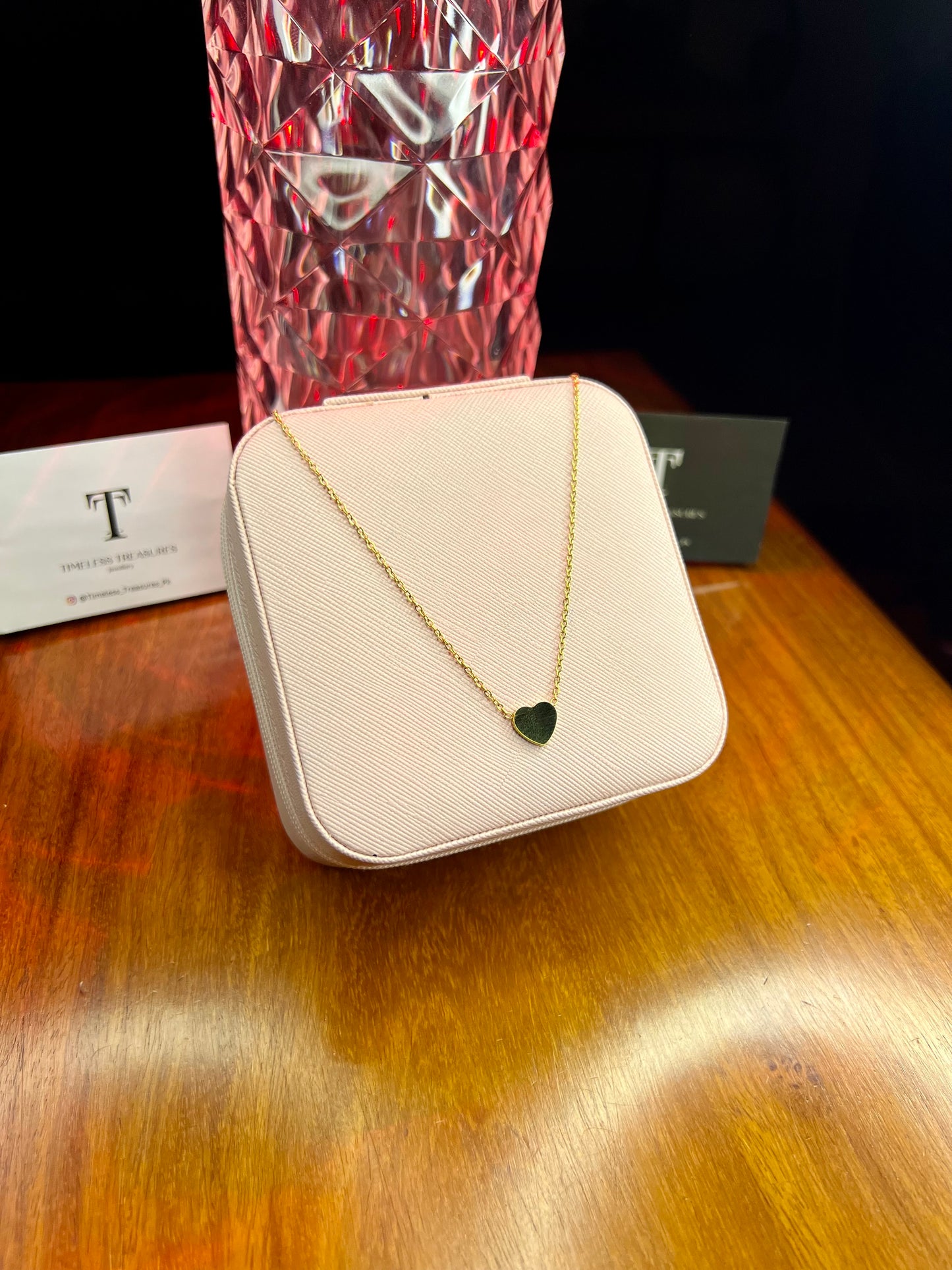 Premium Quality Stainless Steel 18k Golden Heart Necklace