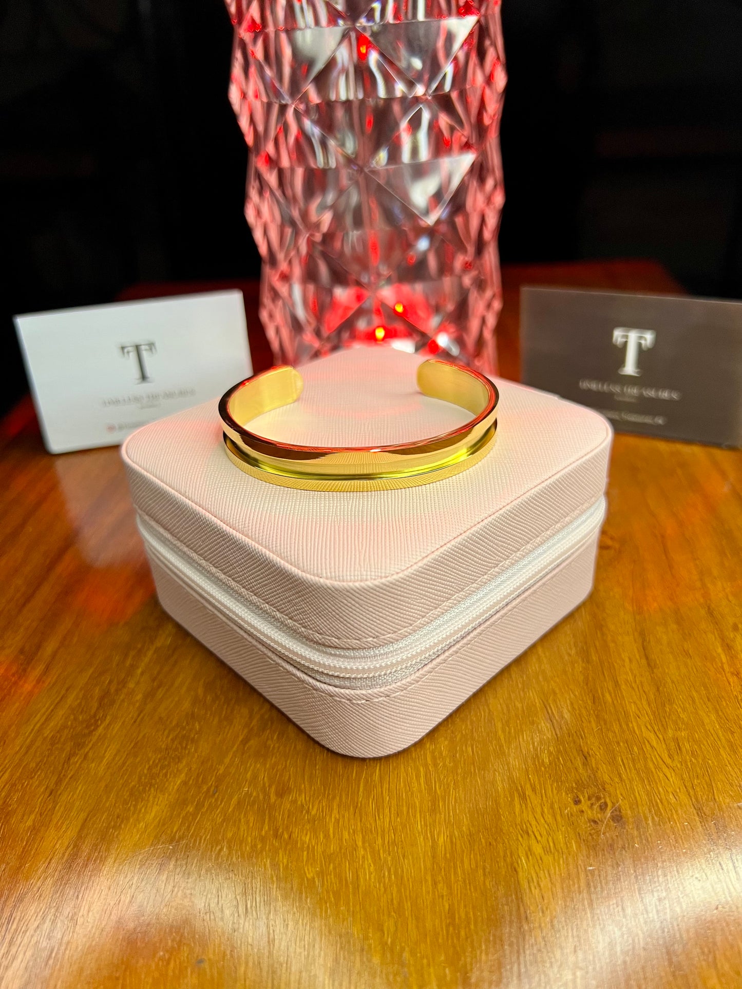 Premium Quality Stainless Steel 18k Plain Open Gold Cuff