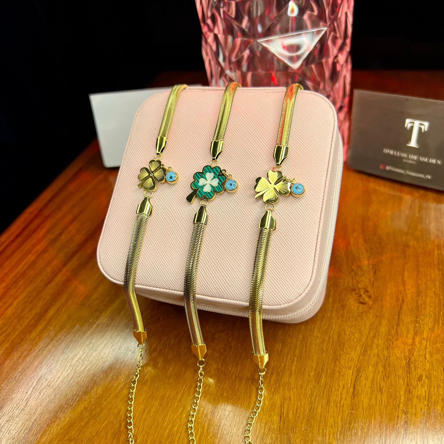 Premium Quality Stainless Steel 18k Luxury Chain Clove Bracelet