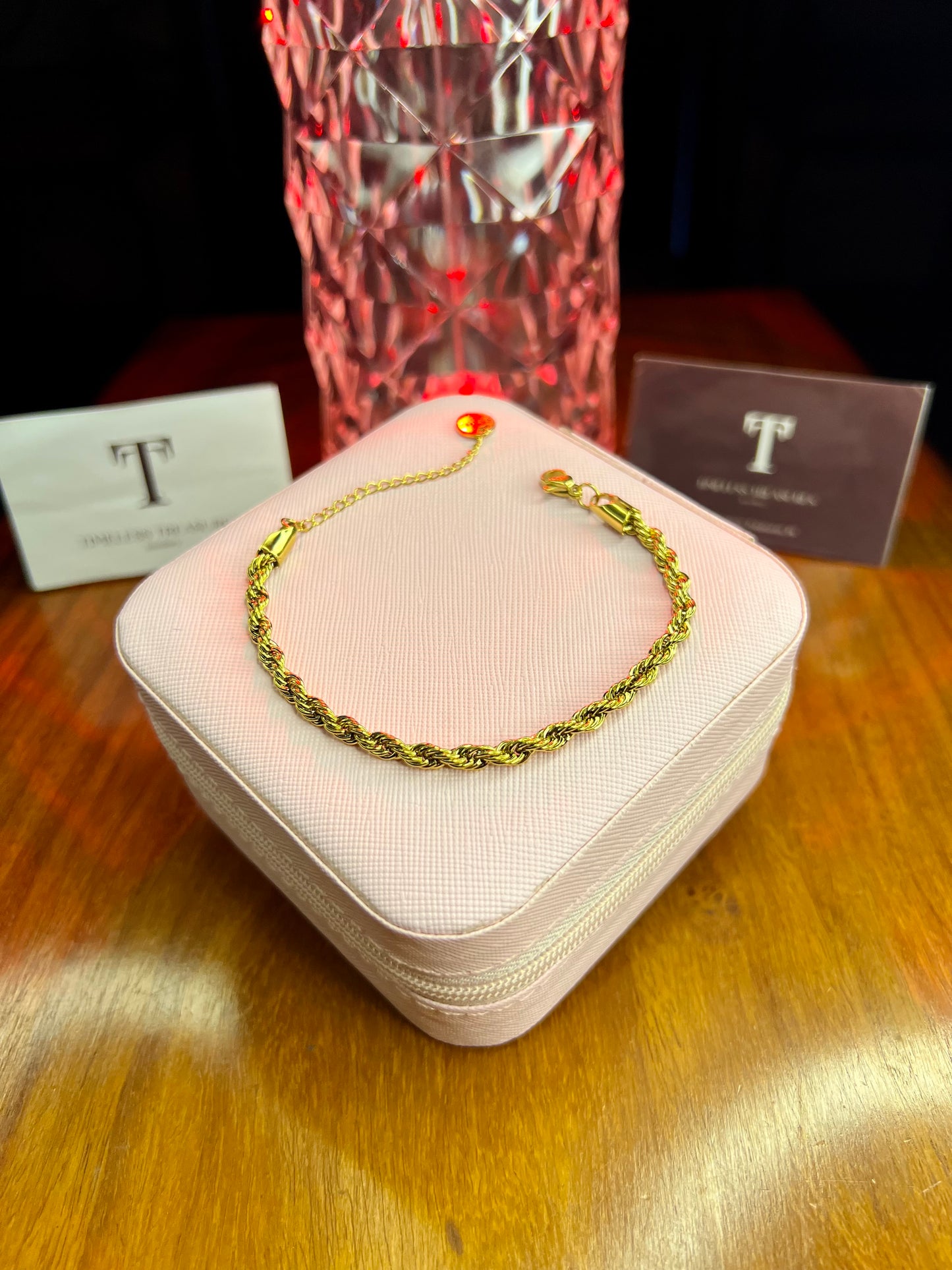 Premium Quality Stainless Steel 18k Rope Chain Bracelet