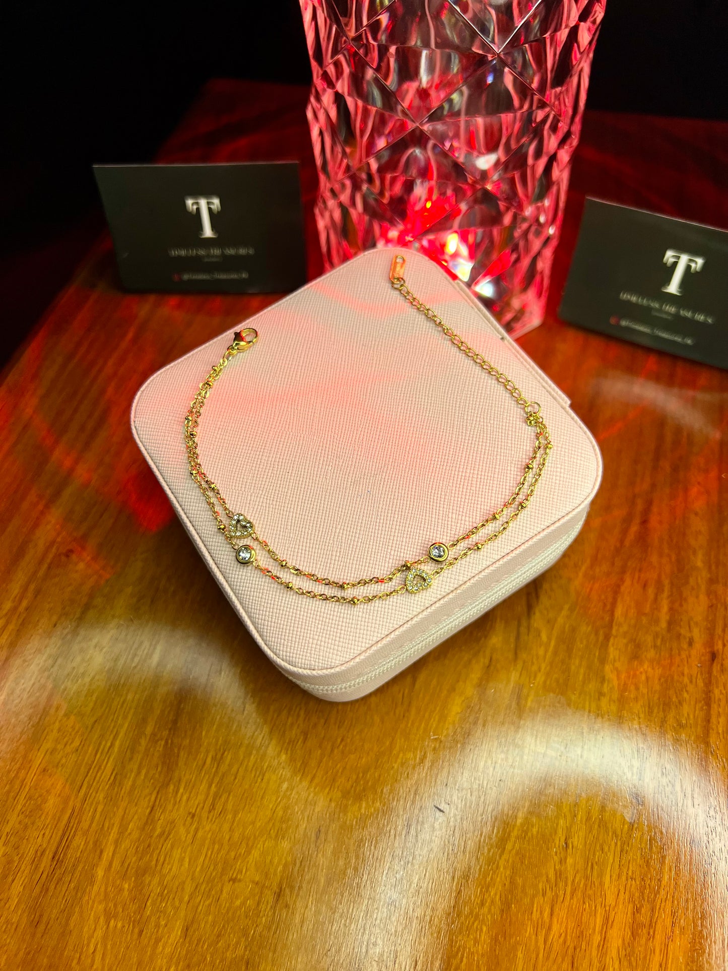 Premium Quality Stainless Steel 18k Crystal Whisper Chain