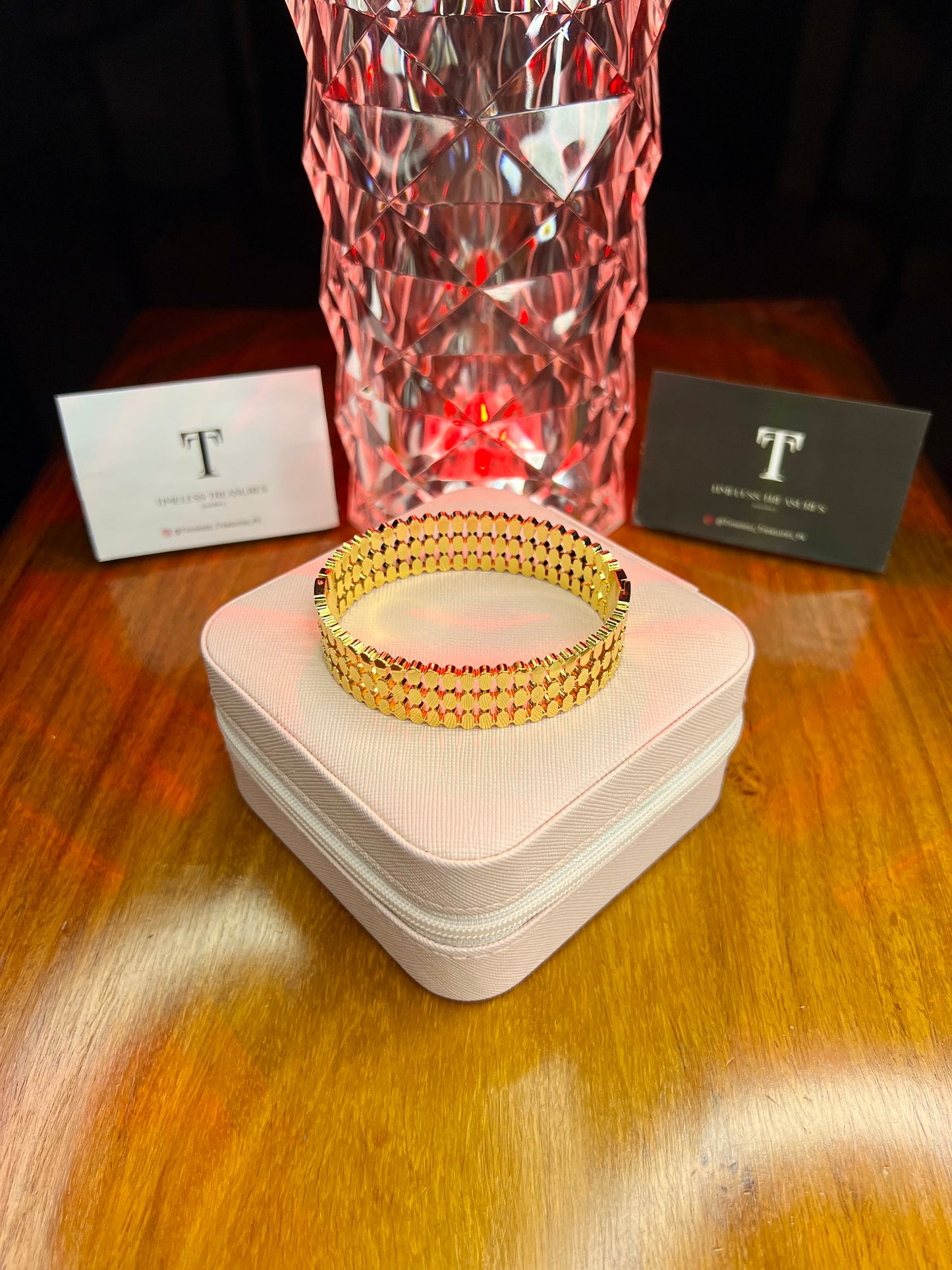 Premium Quality Stainless Steel 18k Triple Layer Luxury Handcuff