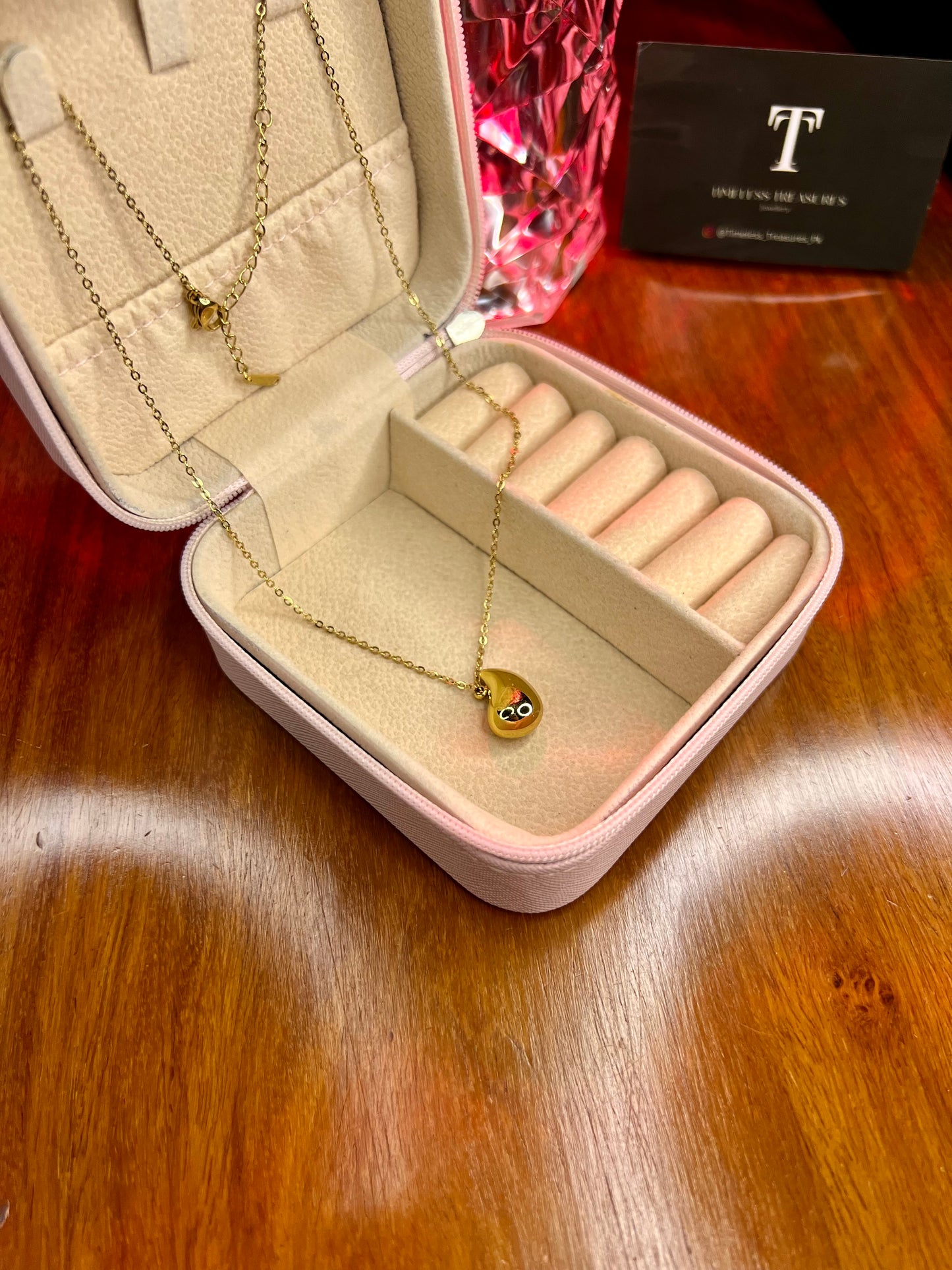 Premium Quality Stainless Steel 18k Drop Classic Necklace