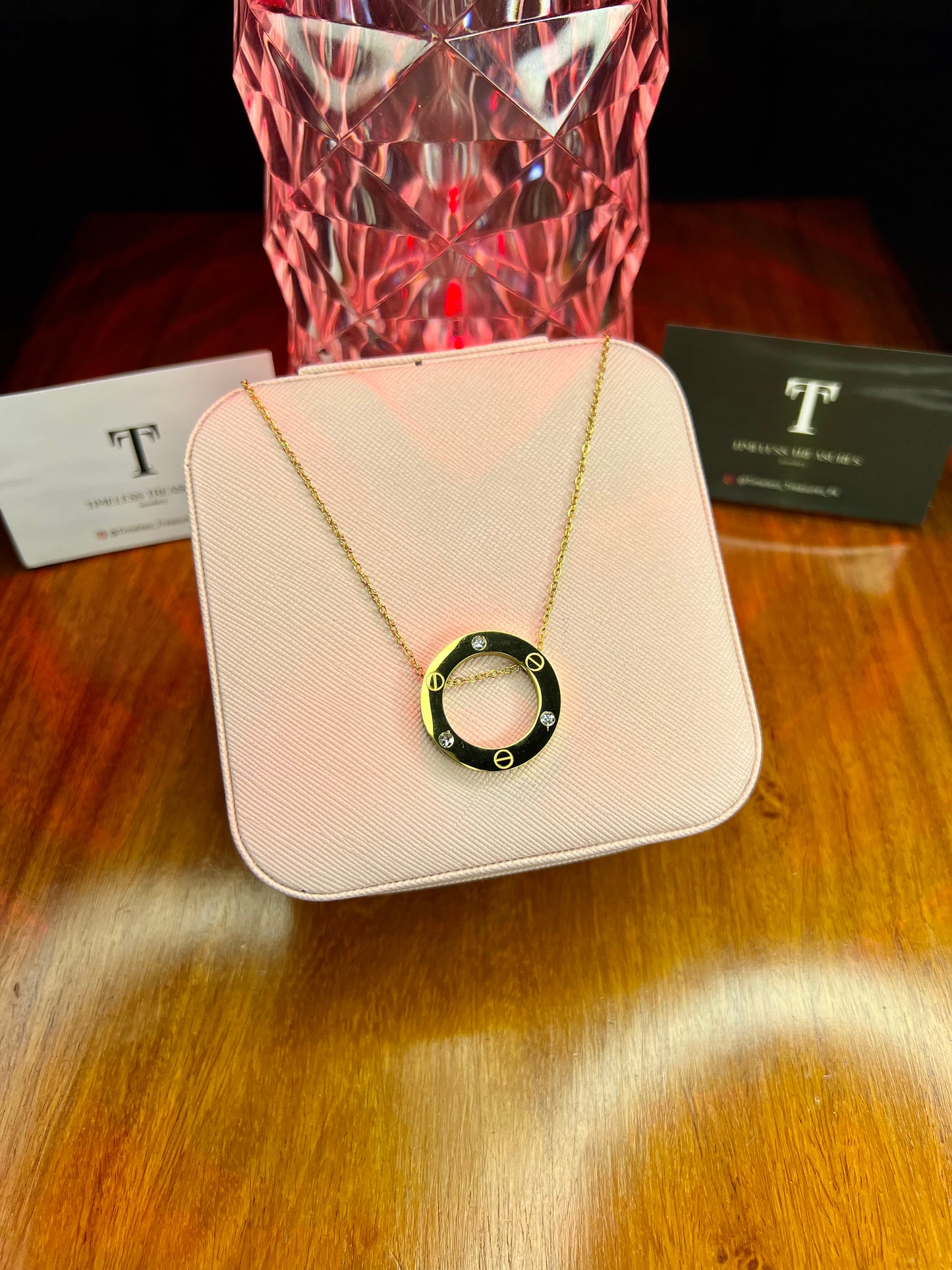 Premium Quality Stainless Steel 18k Cartier Gold Necklace