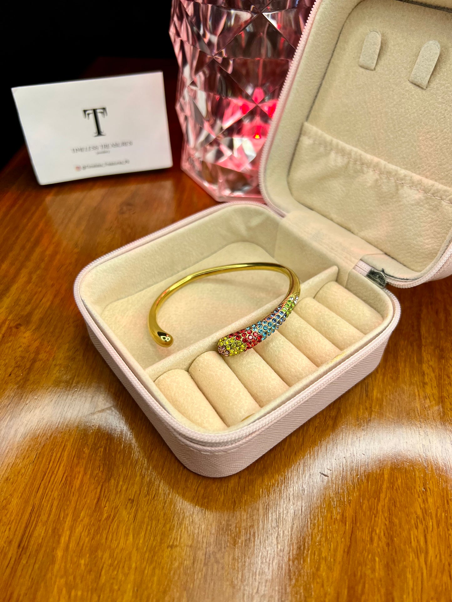 Premium Quality Stainless Steel 18k Rainbow Lux Handcuff