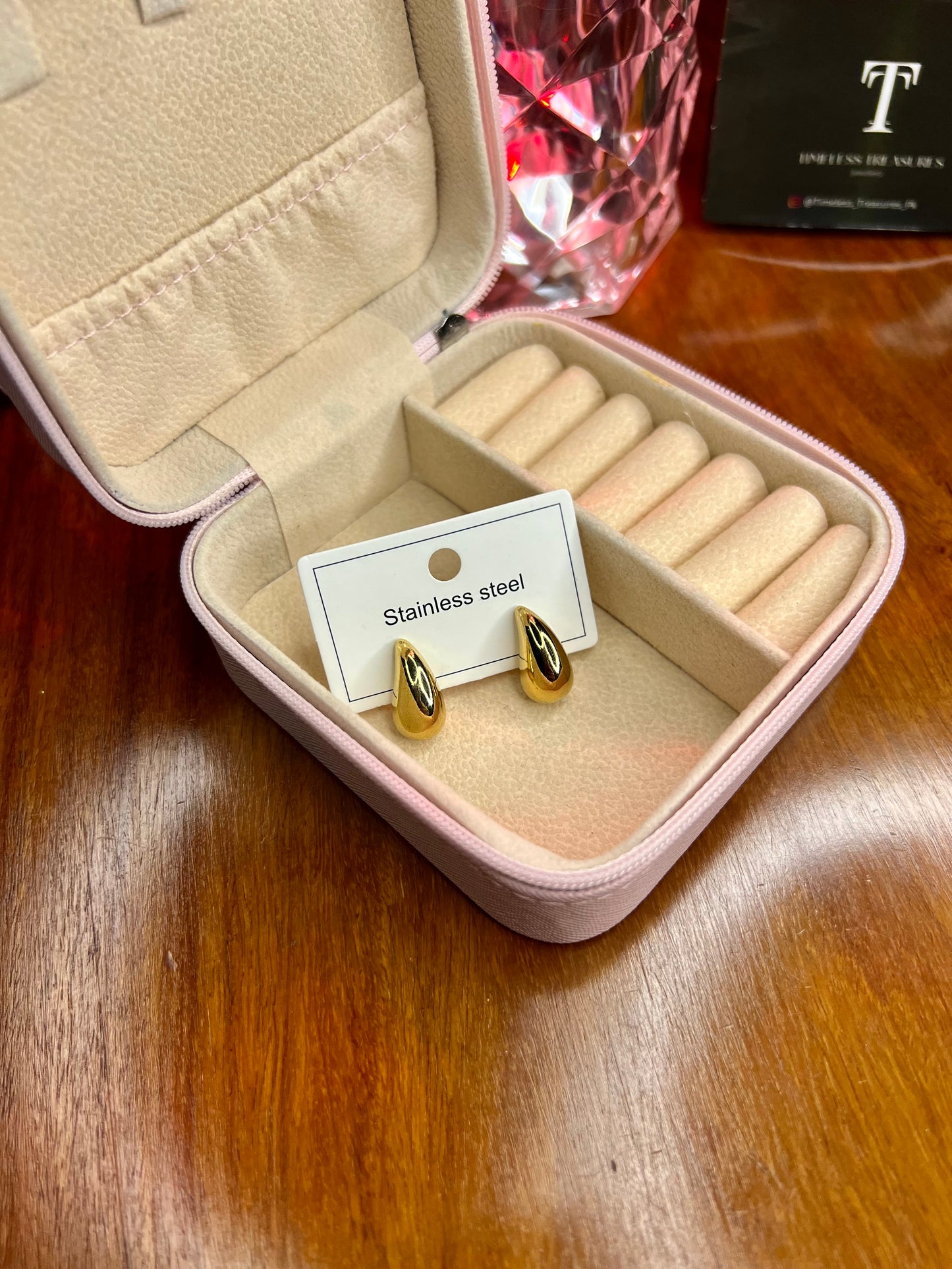 Premium Quality Stainless Steel 18k Drop EarStuds