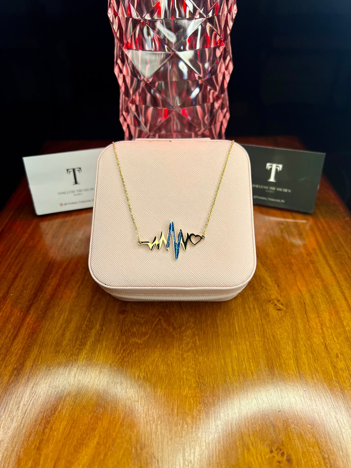 Premium Quality Stainless Steel 18k Heart Beat Necklace