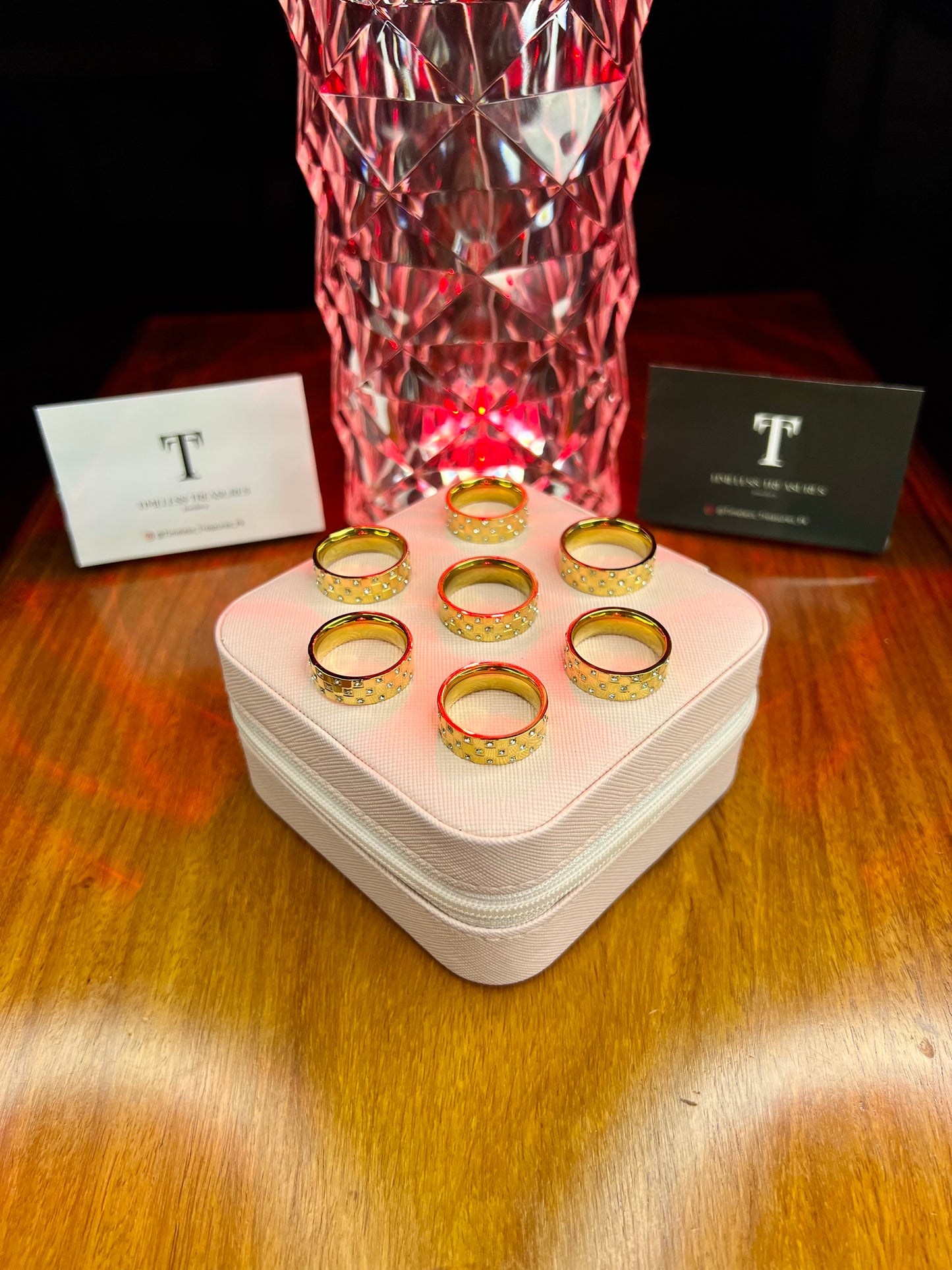 Premium Quality Stainless Steel 18k Dazzle Mist Gold Ring