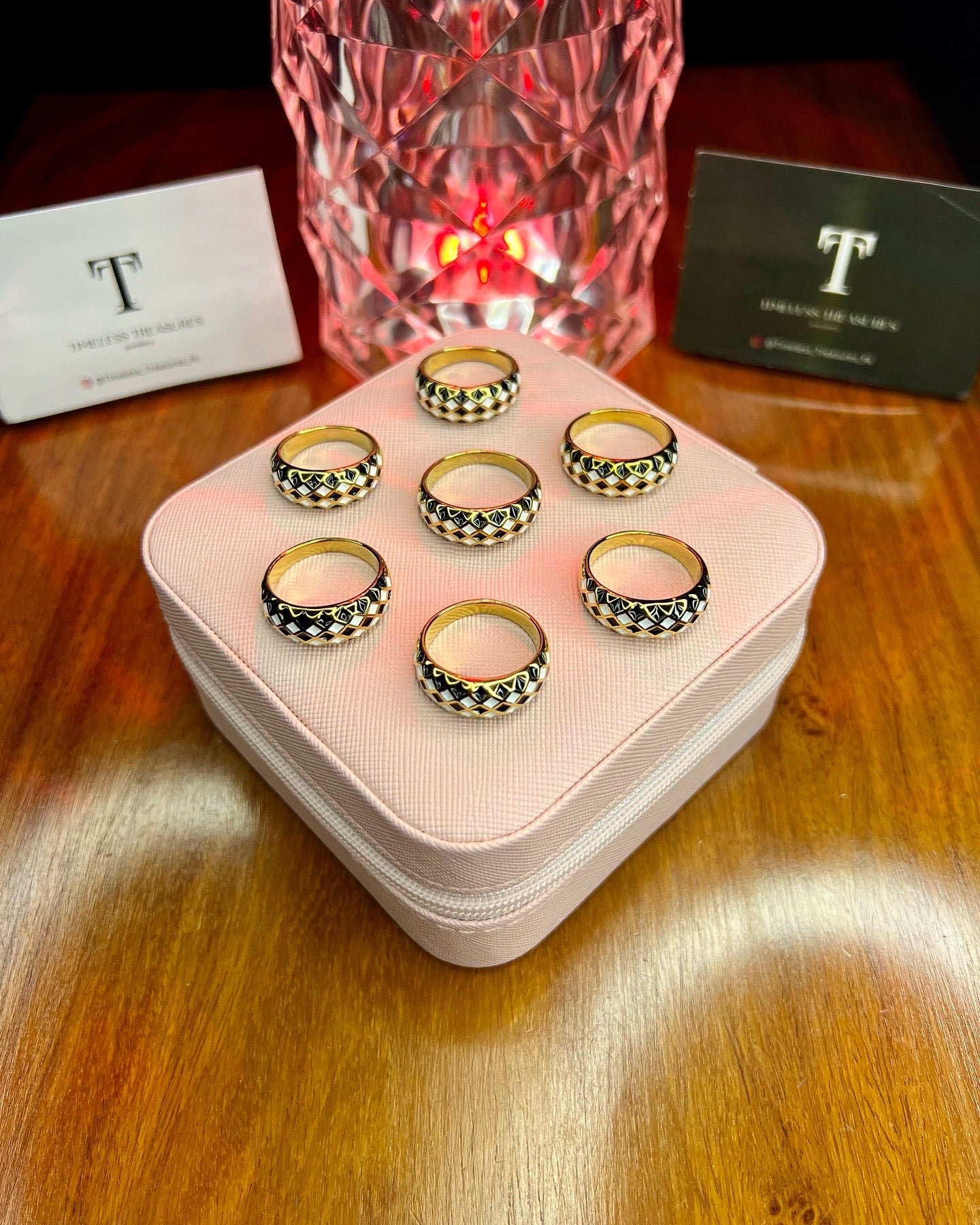 Premium Quality Stainless Steel 18k Check Ring