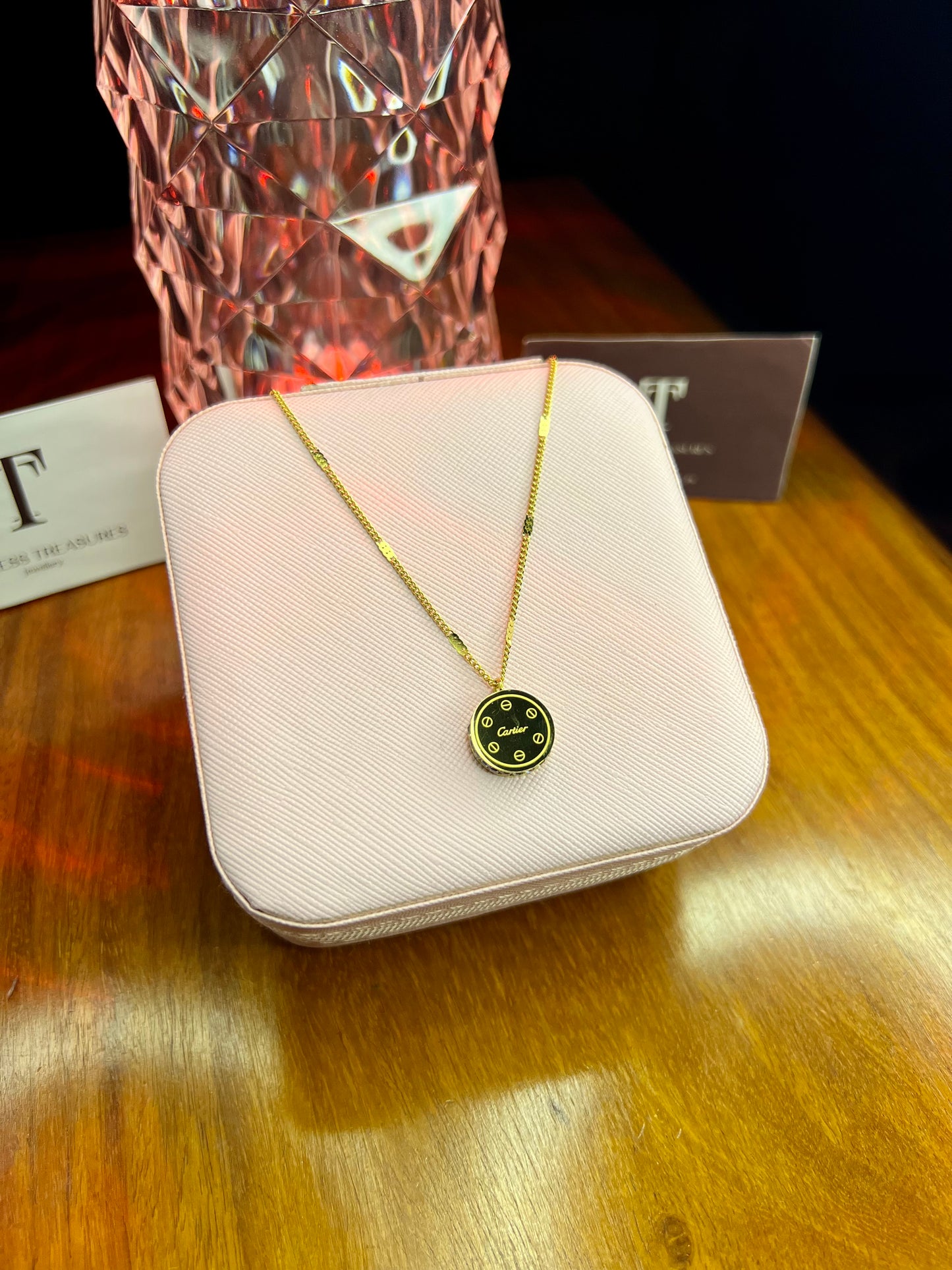 Premium Quality Stainless Steel 18k Cartier Stone Necklace