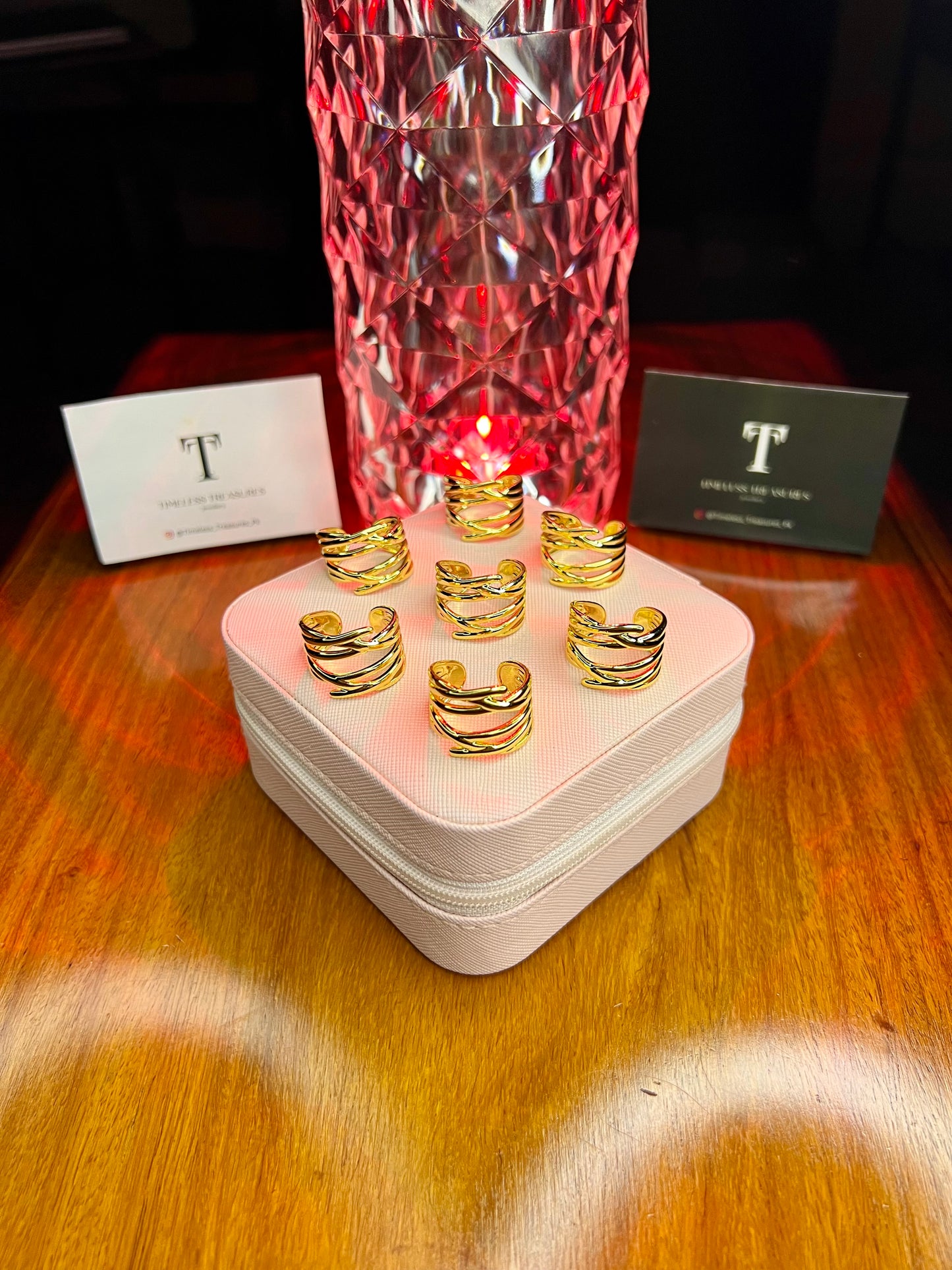 Premium Quality Stainless Steel 18k Bold Twist Ring