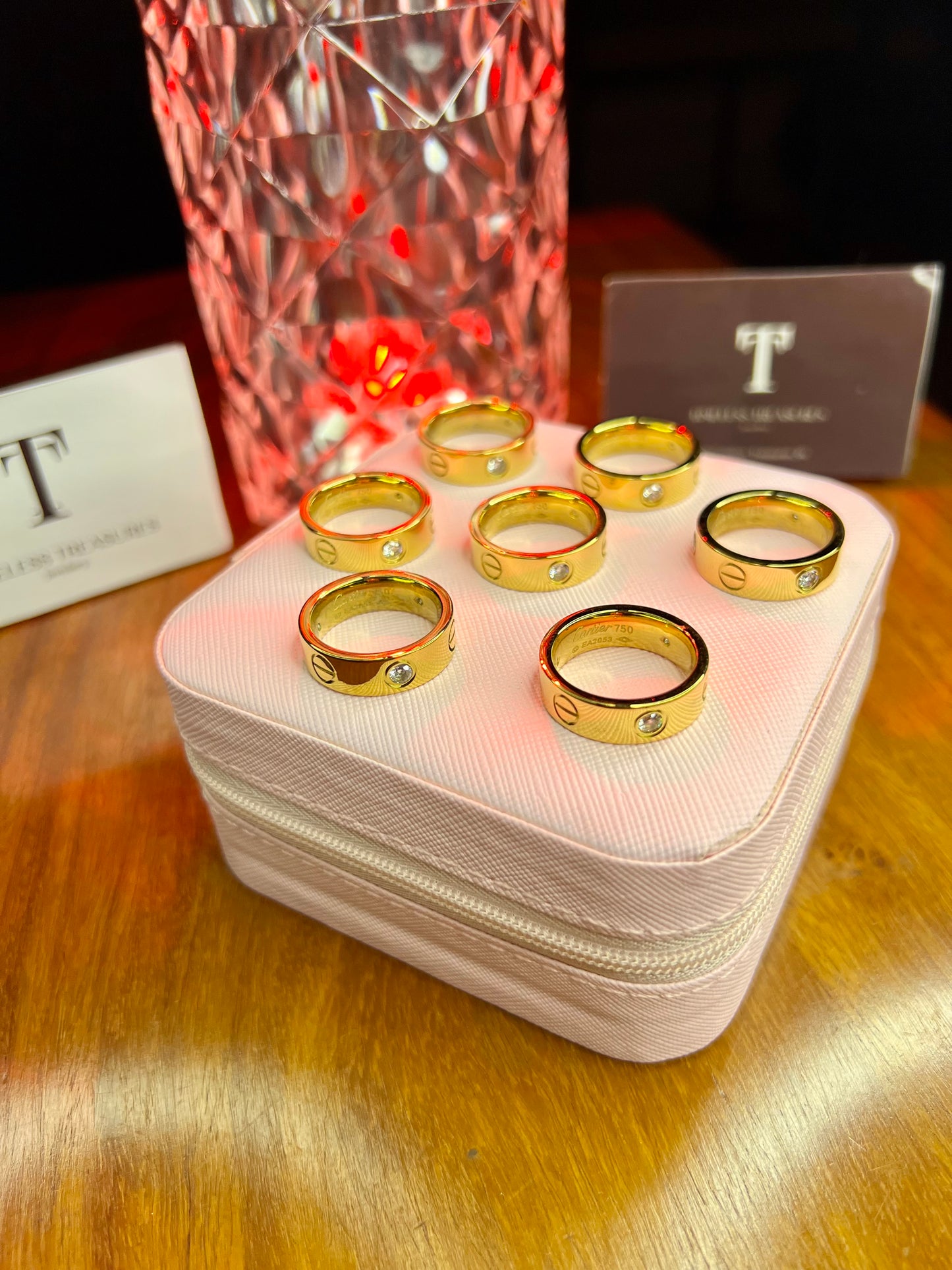 Premium Quality Stainless Steel 18k Cartier Stone Ring