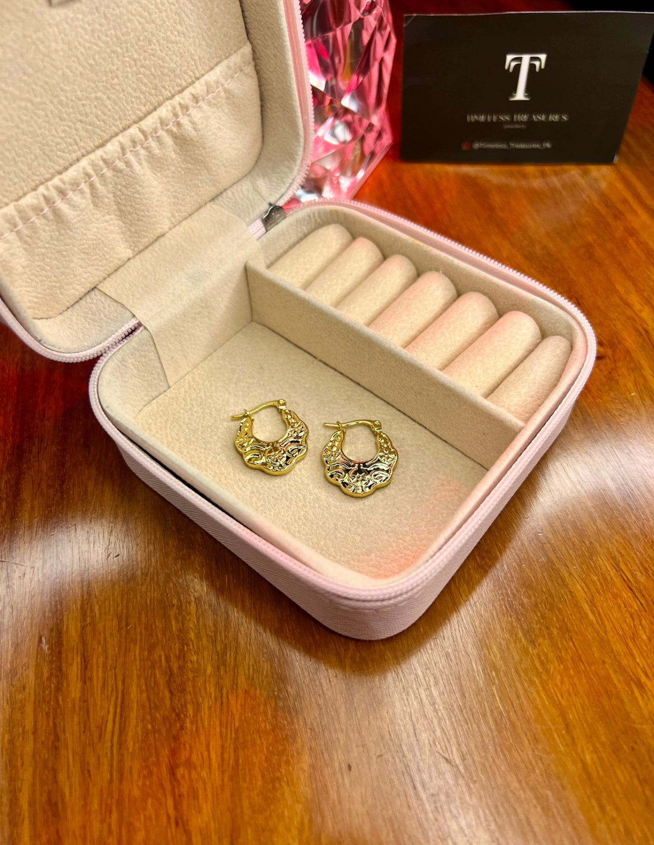 Premium Quality Stainless Steel 18k Vintage Gold Hoops