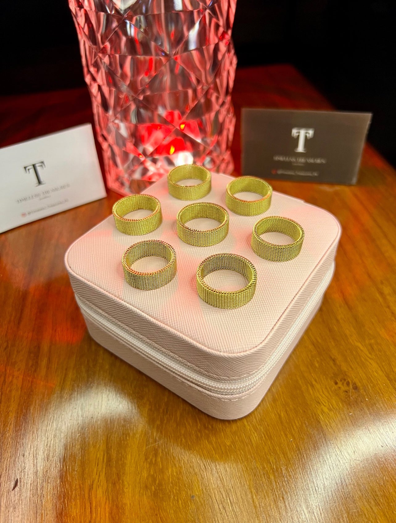 Premium Quality Stainless Steel 18k Mesh Ring