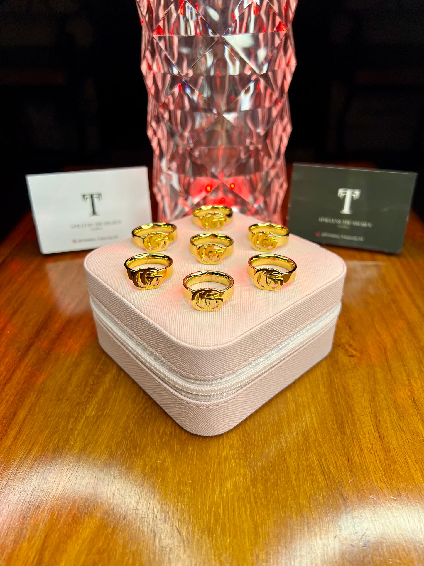 Premium Quality Stainless Steel 18k Gucci Gold Ring