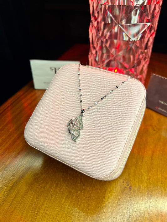 Premium Quality Pink Fairy Silver Chain Necklace