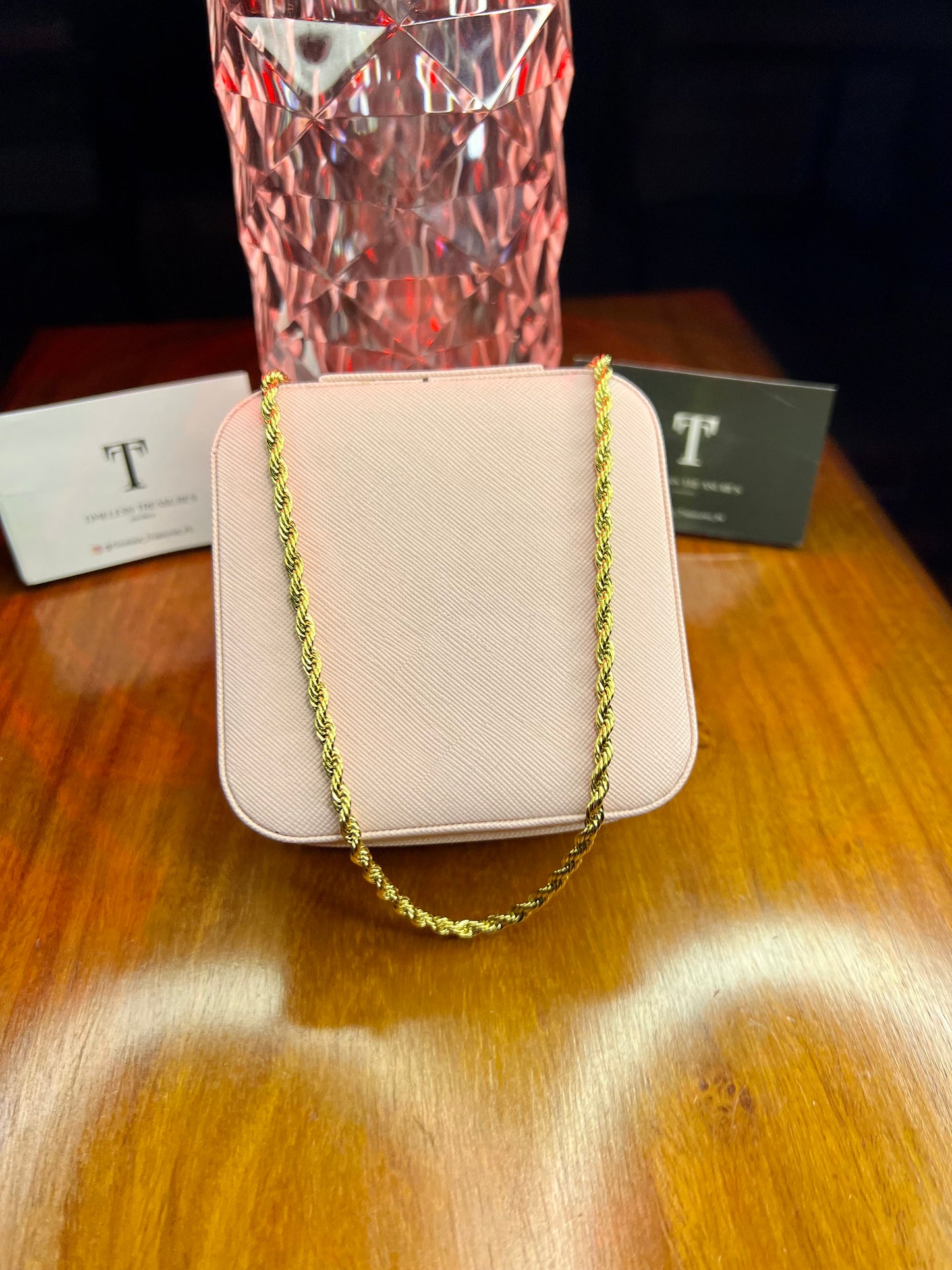 Premium Quality Stainless Steel 18k Rope Chain Necklace